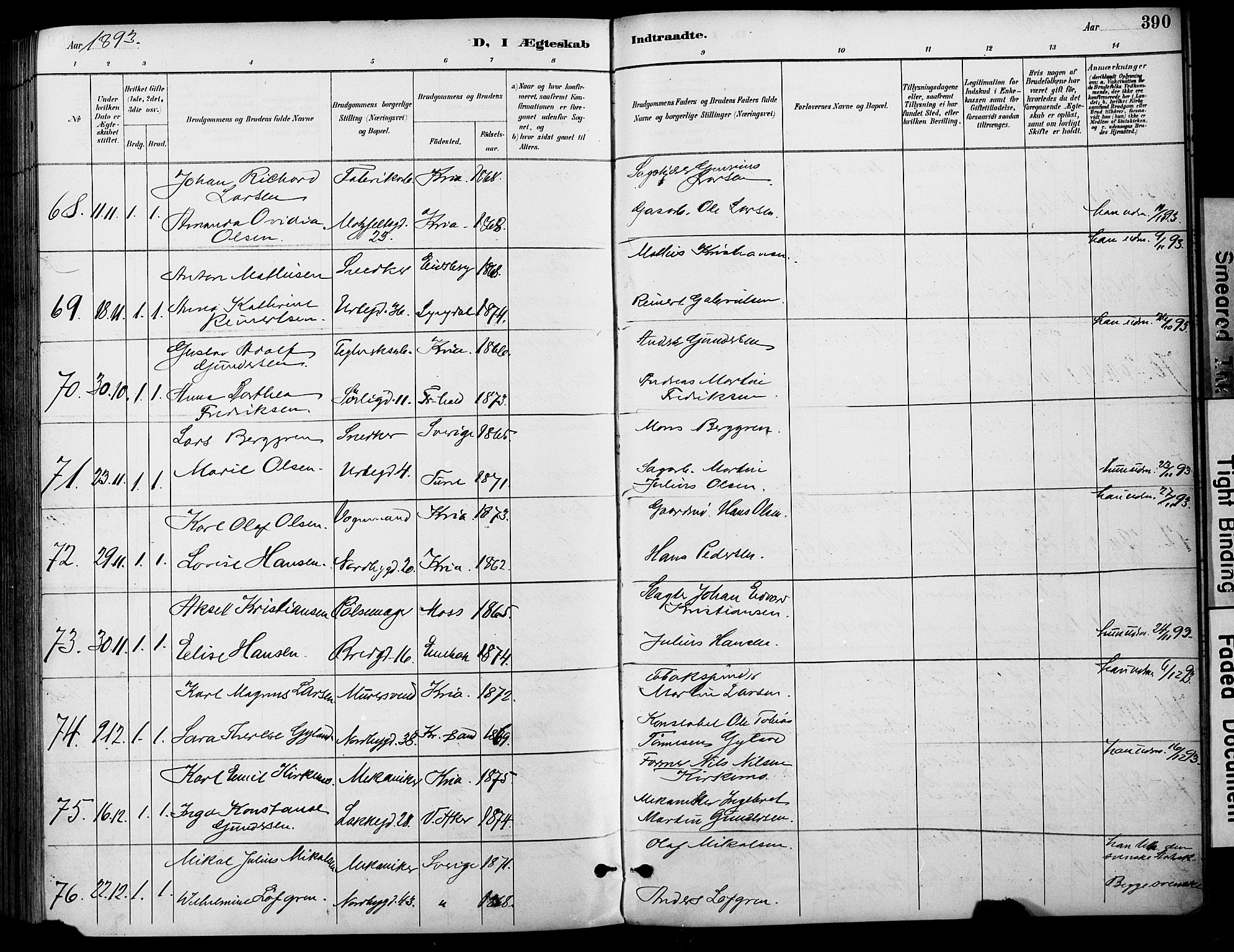 Grønland prestekontor Kirkebøker, AV/SAO-A-10848/F/Fa/L0013: Parish register (official) no. 13, 1887-1906, p. 390