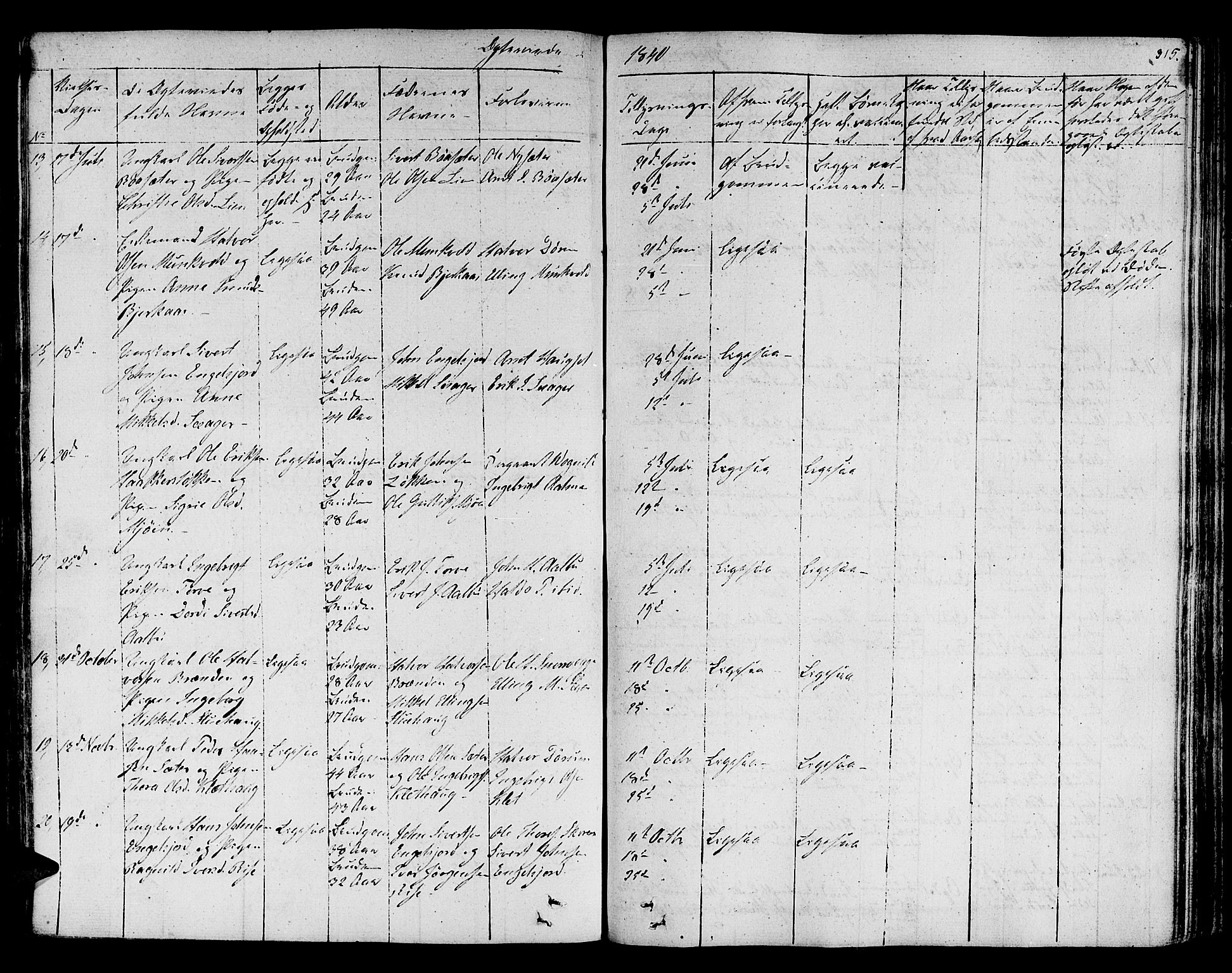 Ministerialprotokoller, klokkerbøker og fødselsregistre - Sør-Trøndelag, AV/SAT-A-1456/678/L0897: Parish register (official) no. 678A06-07, 1821-1847, p. 315