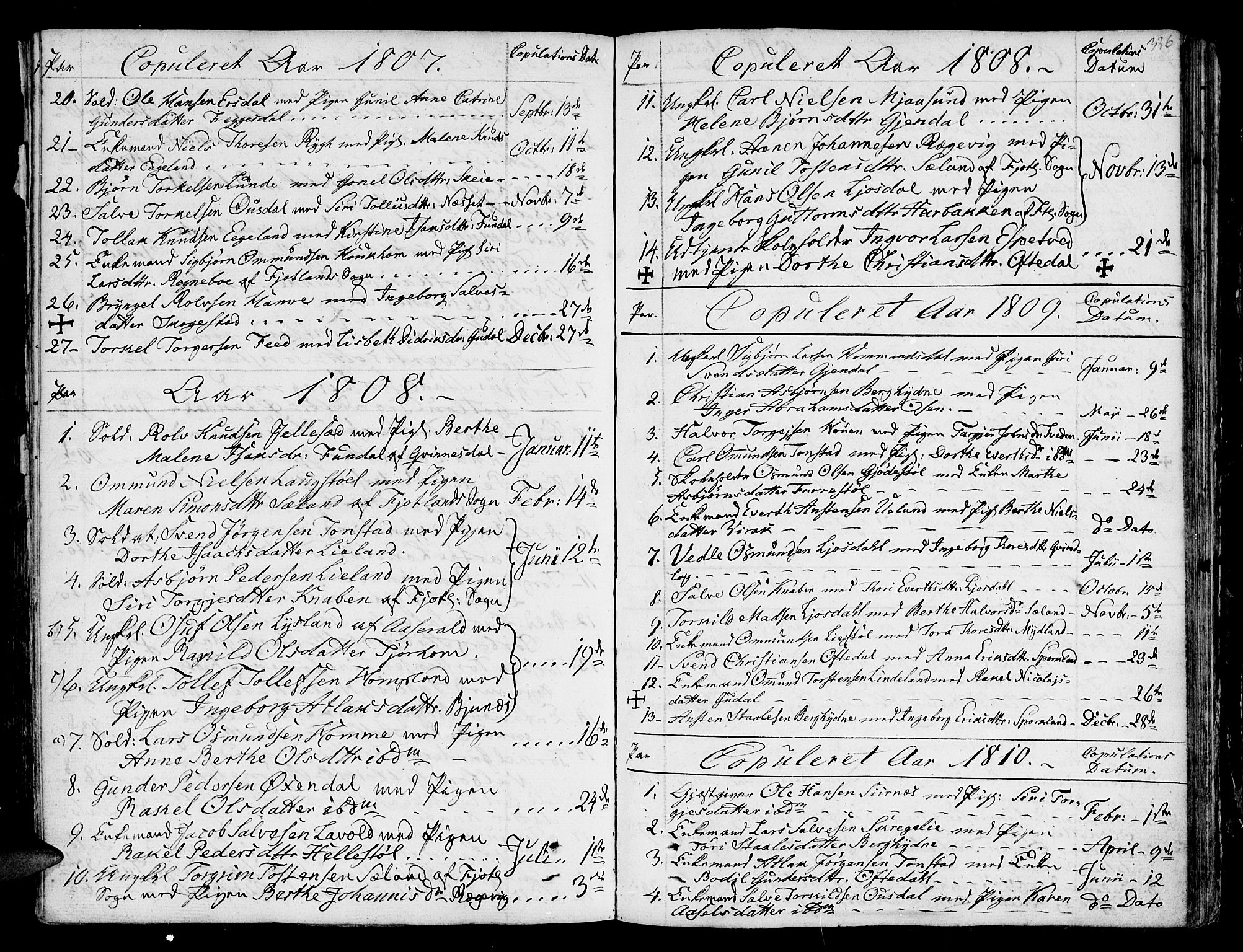 Bakke sokneprestkontor, AV/SAK-1111-0002/F/Fa/Faa/L0002: Parish register (official) no. A 2, 1780-1816, p. 326