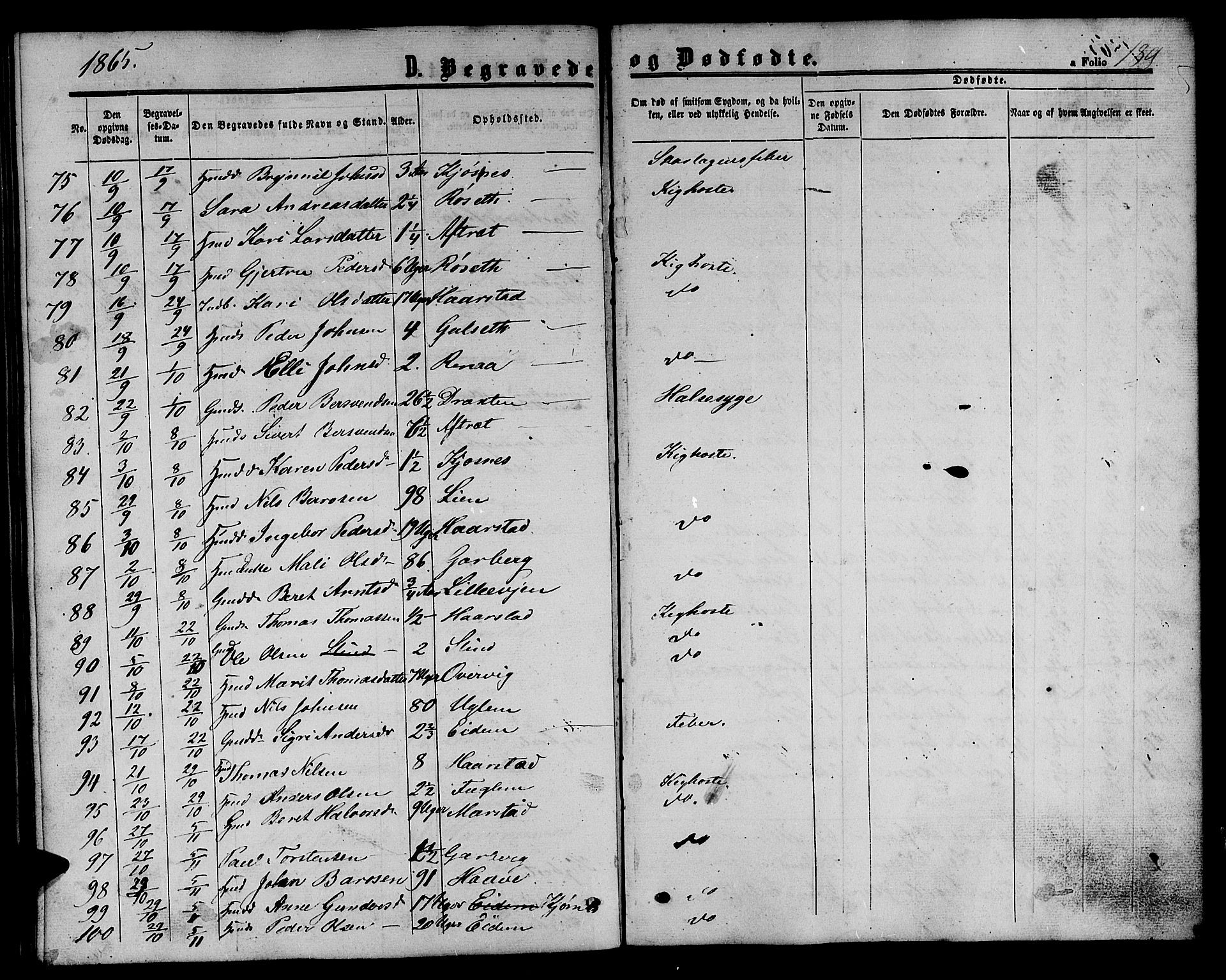Ministerialprotokoller, klokkerbøker og fødselsregistre - Sør-Trøndelag, SAT/A-1456/695/L1155: Parish register (copy) no. 695C06, 1859-1868, p. 189