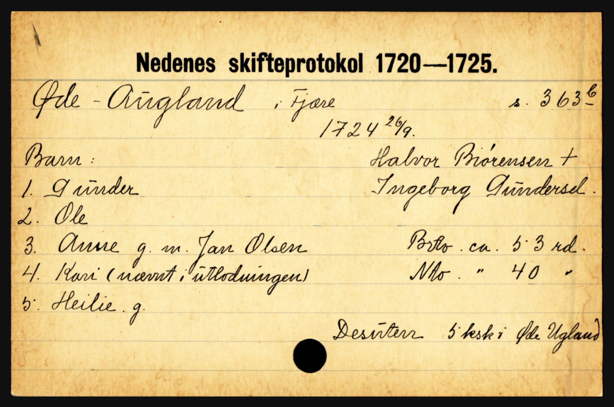 Nedenes sorenskriveri før 1824, AV/SAK-1221-0007/H, p. 33679