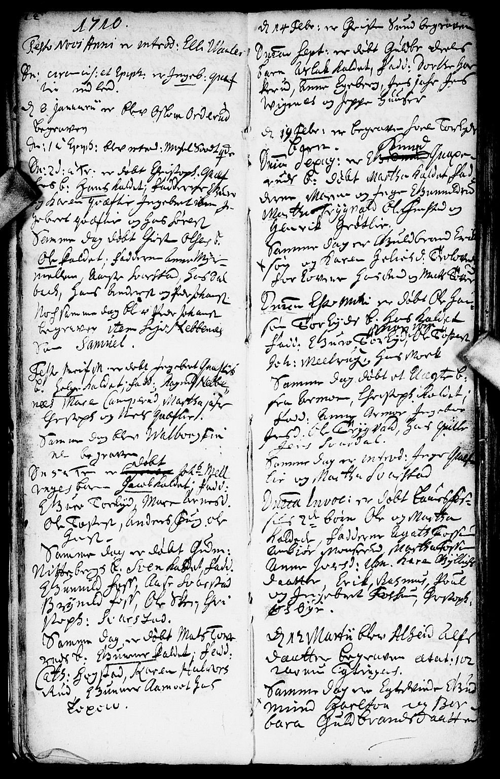 Aurskog prestekontor Kirkebøker, SAO/A-10304a/F/Fa/L0001: Parish register (official) no. I 1, 1707-1735, p. 24-25