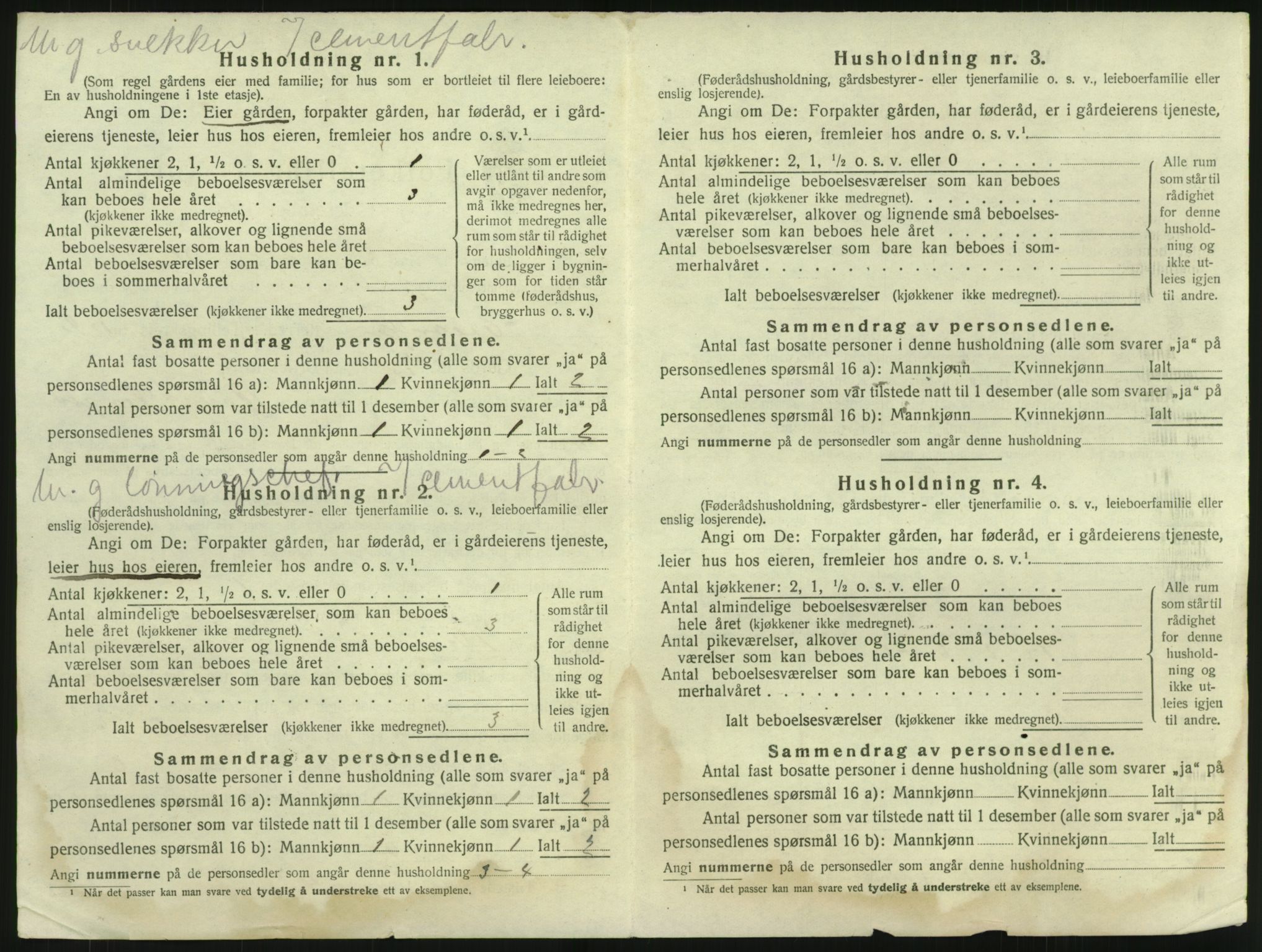 SAKO, 1920 census for Eidanger, 1920, p. 1583