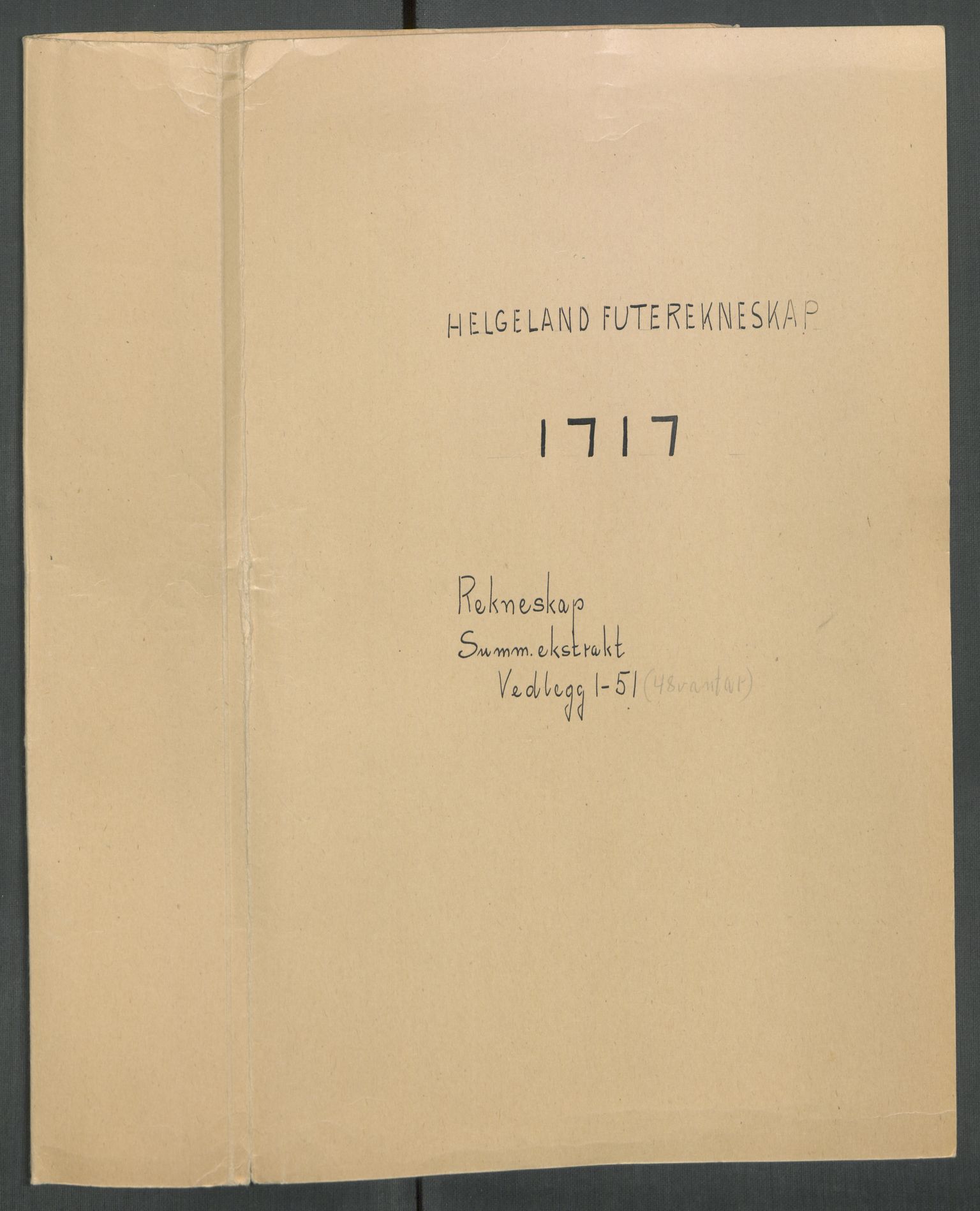 Rentekammeret inntil 1814, Reviderte regnskaper, Fogderegnskap, RA/EA-4092/R65/L4515: Fogderegnskap Helgeland, 1717, p. 2