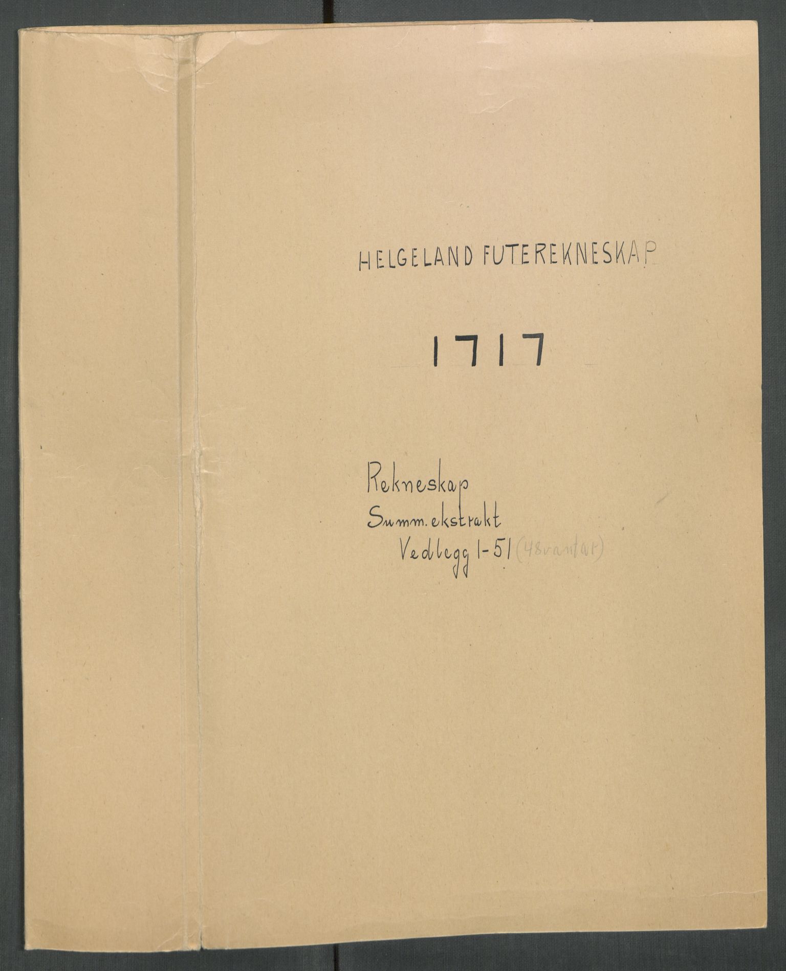 Rentekammeret inntil 1814, Reviderte regnskaper, Fogderegnskap, AV/RA-EA-4092/R65/L4515: Fogderegnskap Helgeland, 1717, p. 2