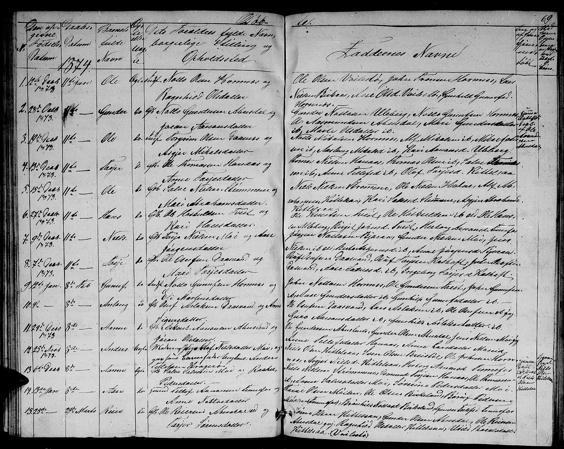 Evje sokneprestkontor, AV/SAK-1111-0008/F/Fb/Fbb/L0001: Parish register (copy) no. B 1, 1849-1878, p. 69