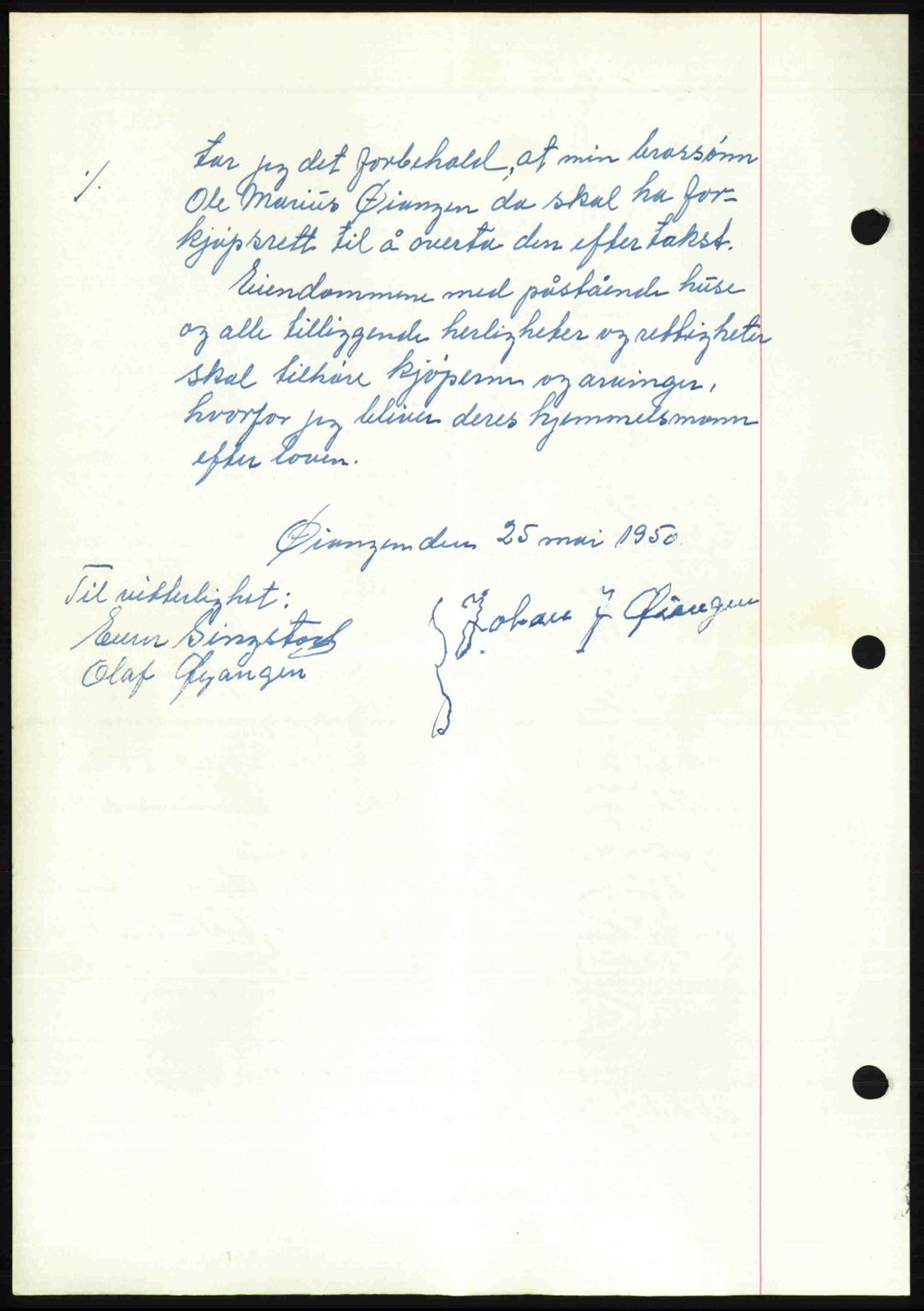 Fosen sorenskriveri, AV/SAT-A-1107/1/2/2C: Mortgage book no. A, 1946-1950, Diary no: : 924/1950