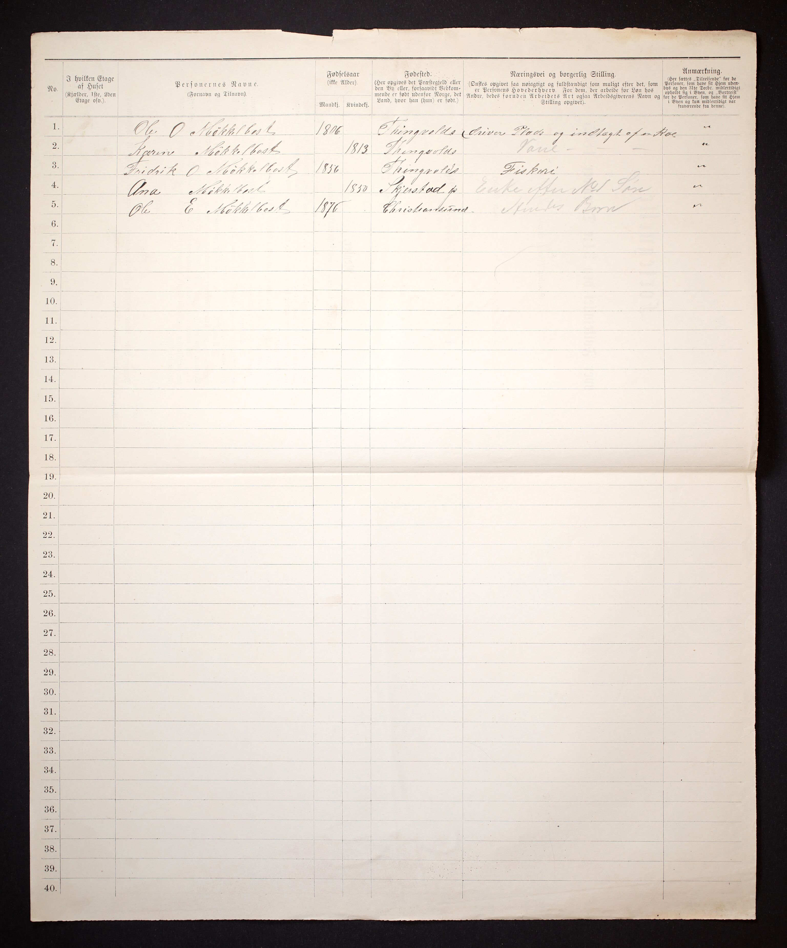 SAT, 1885 census for 1503 Kristiansund, 1885, p. 1550