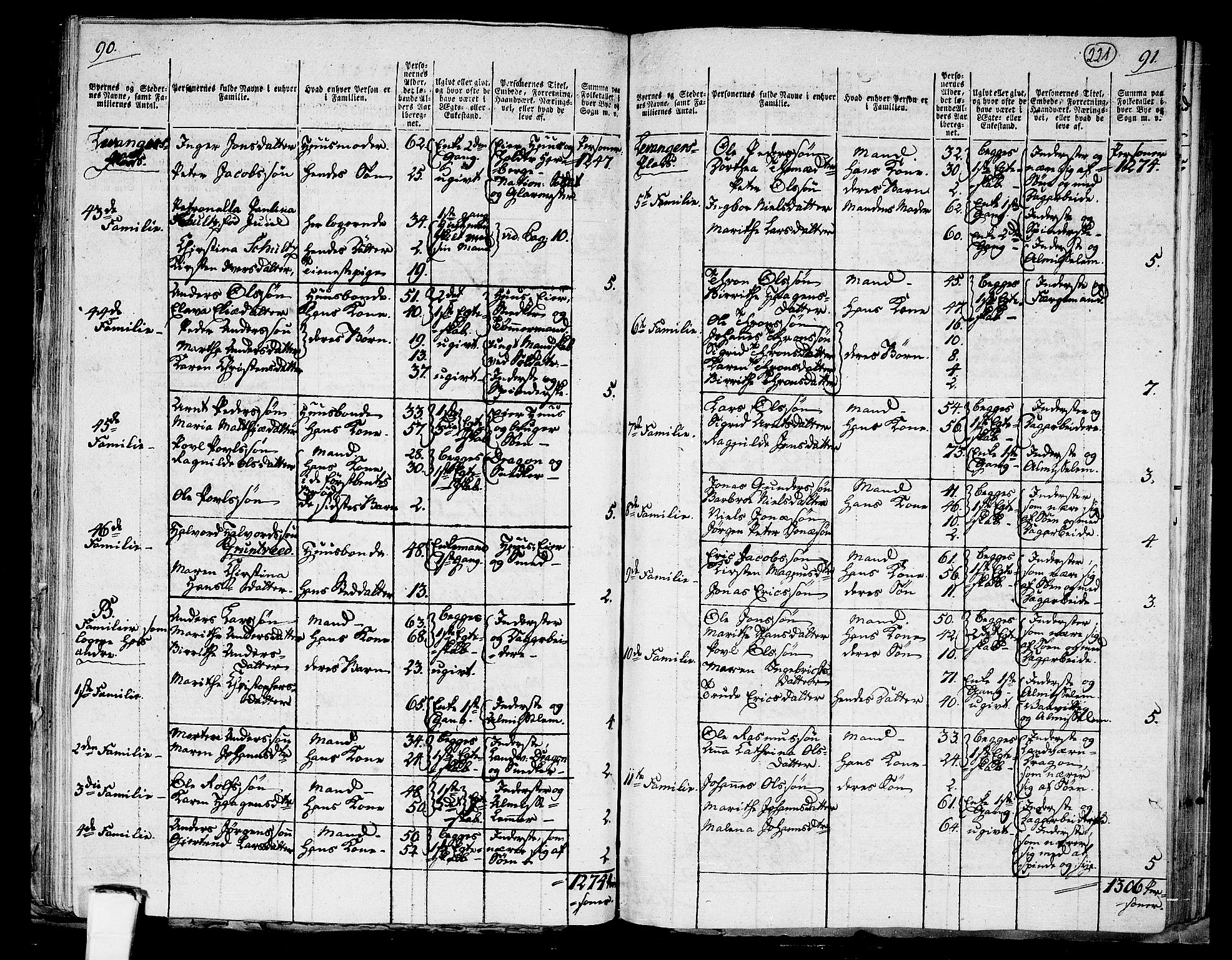 RA, 1801 census for 1719P Skogn, 1801, p. 220b-221a