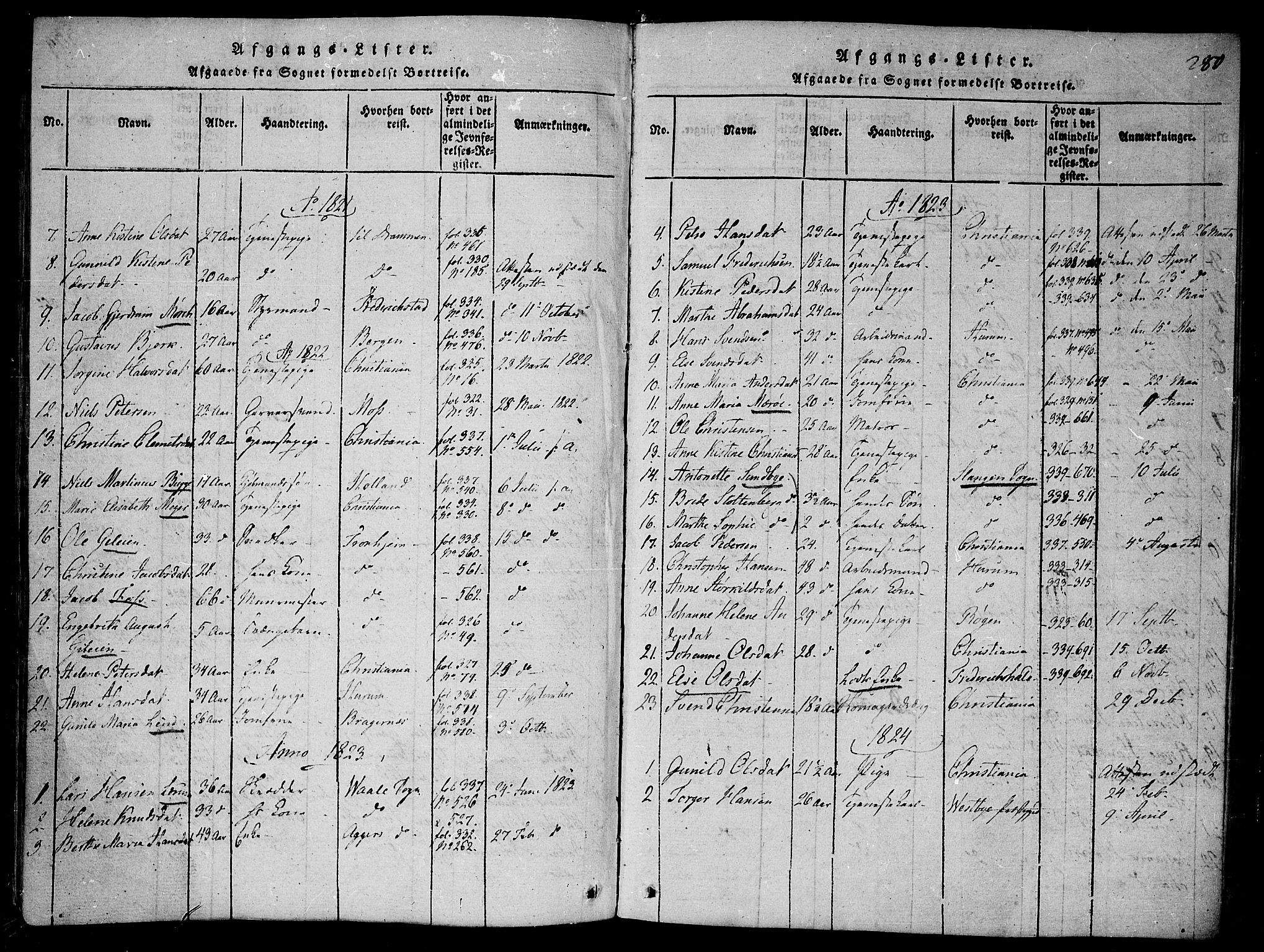 Drøbak prestekontor Kirkebøker, AV/SAO-A-10142a/F/Fa/L0001: Parish register (official) no. I 1, 1816-1842, p. 280