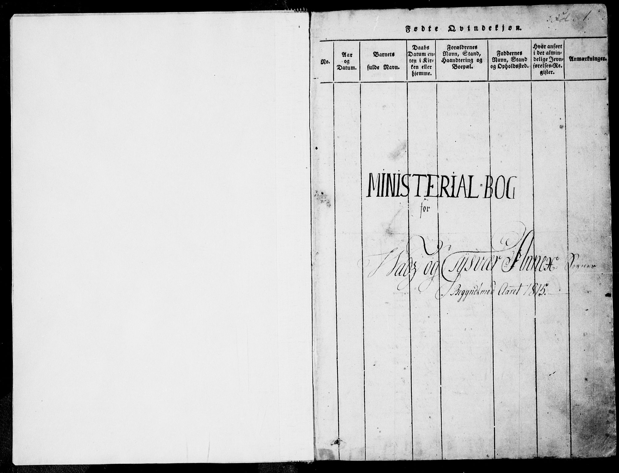 Skjold sokneprestkontor, SAST/A-101847/H/Ha/Haa/L0004: Parish register (official) no. A 4 /2, 1815-1830, p. 1