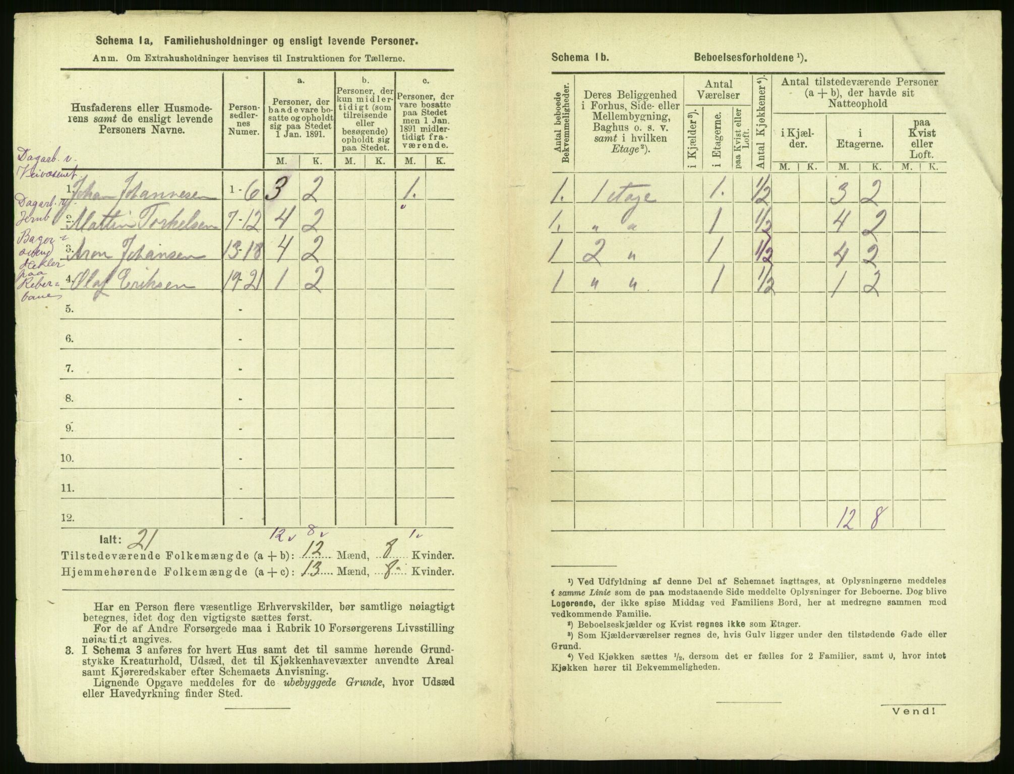 RA, 1891 census for 0301 Kristiania, 1891, p. 168084