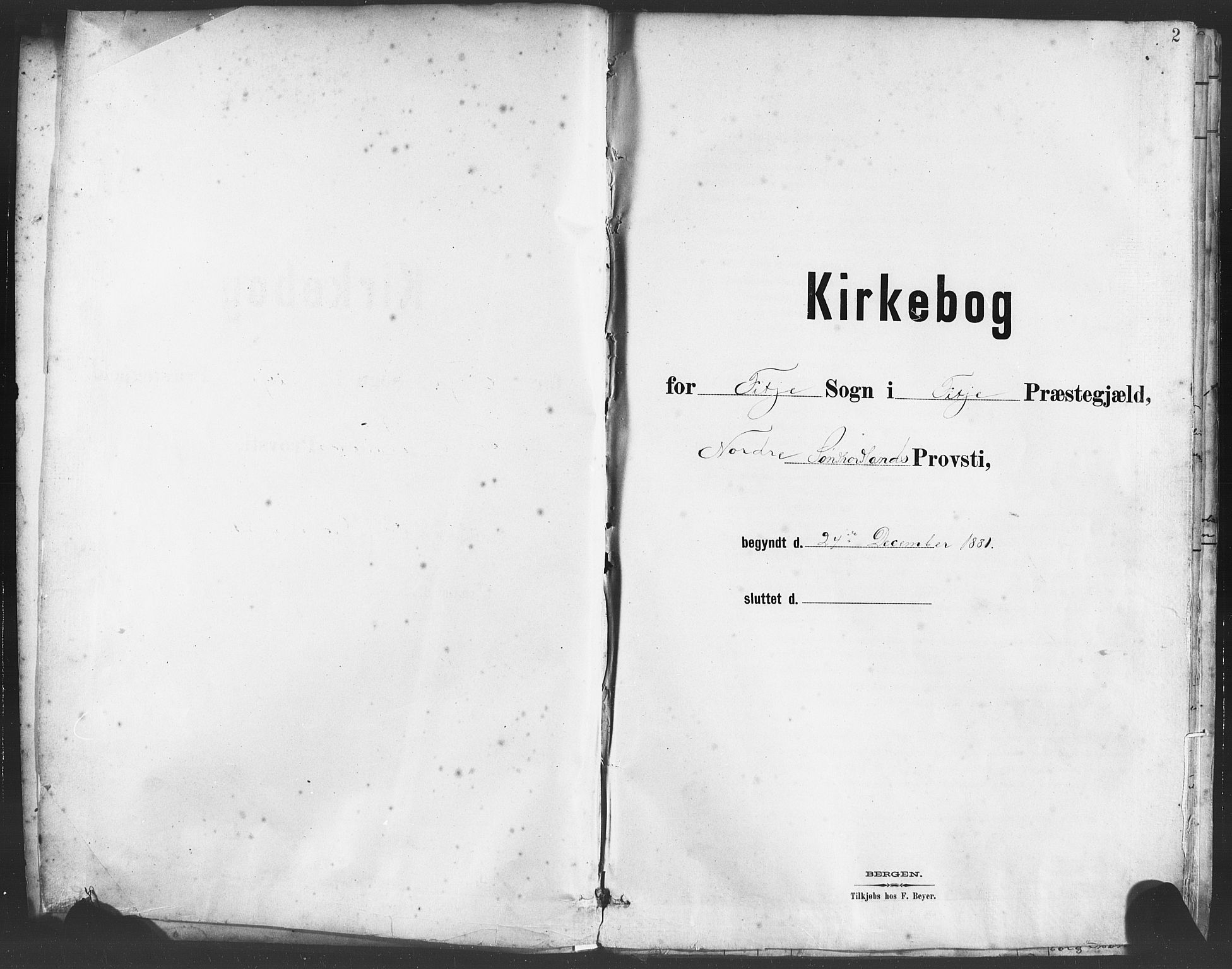 Fitjar sokneprestembete, AV/SAB-A-99926: Parish register (official) no. A 2, 1882-1899, p. 2