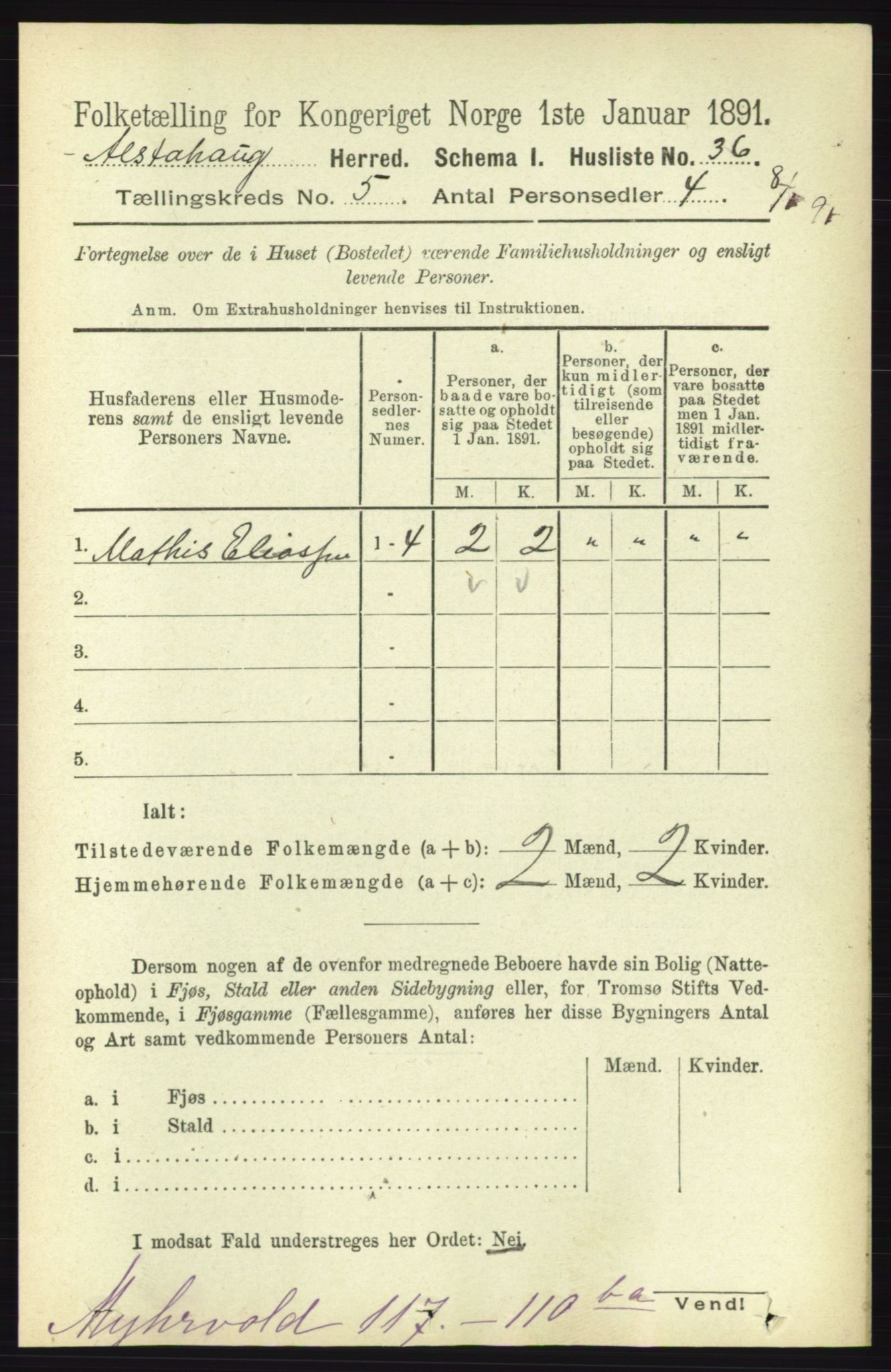 RA, 1891 census for 1820 Alstahaug, 1891, p. 1772