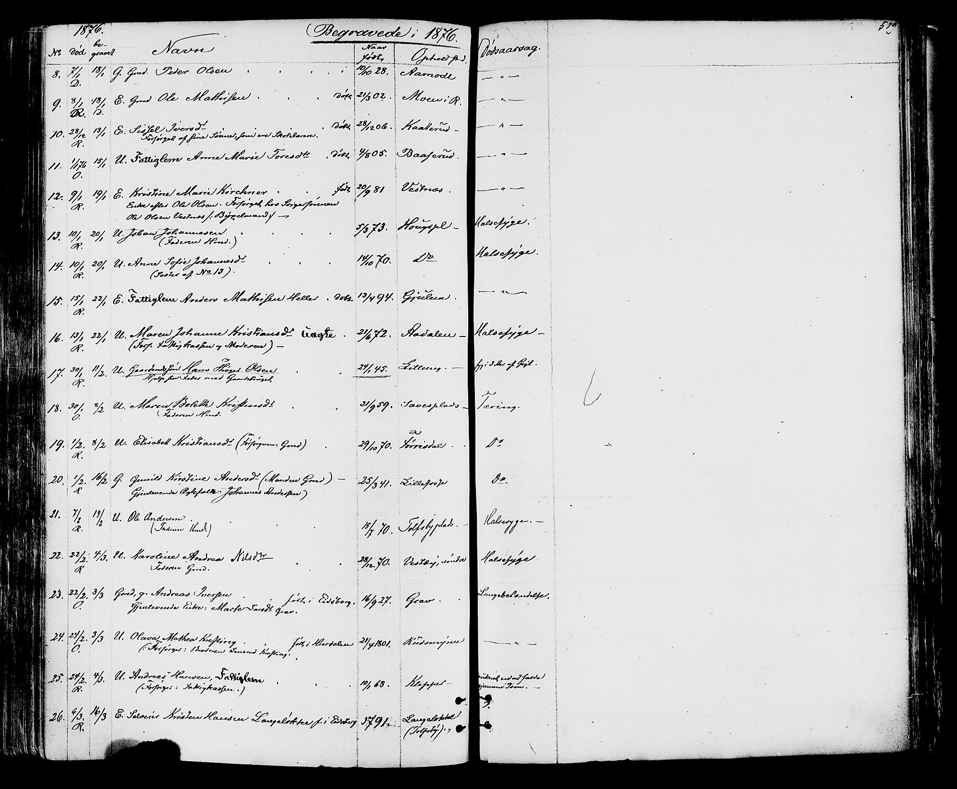 Rakkestad prestekontor Kirkebøker, SAO/A-2008/F/Fa/L0011: Parish register (official) no. I 11, 1862-1877, p. 509