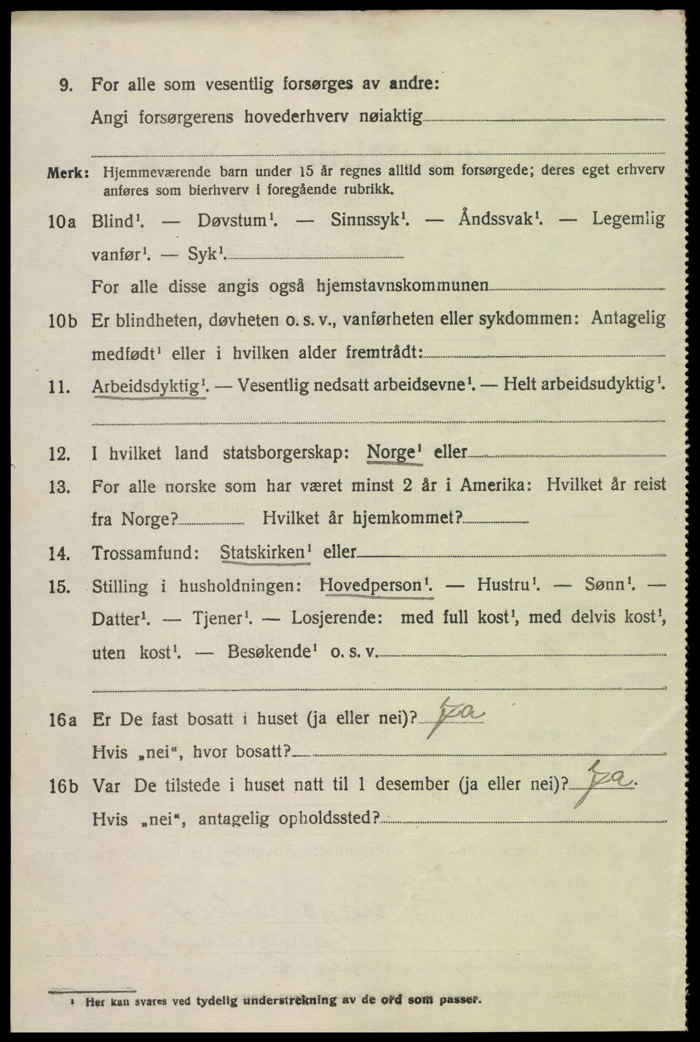 SAK, 1920 census for Hornnes, 1920, p. 1548