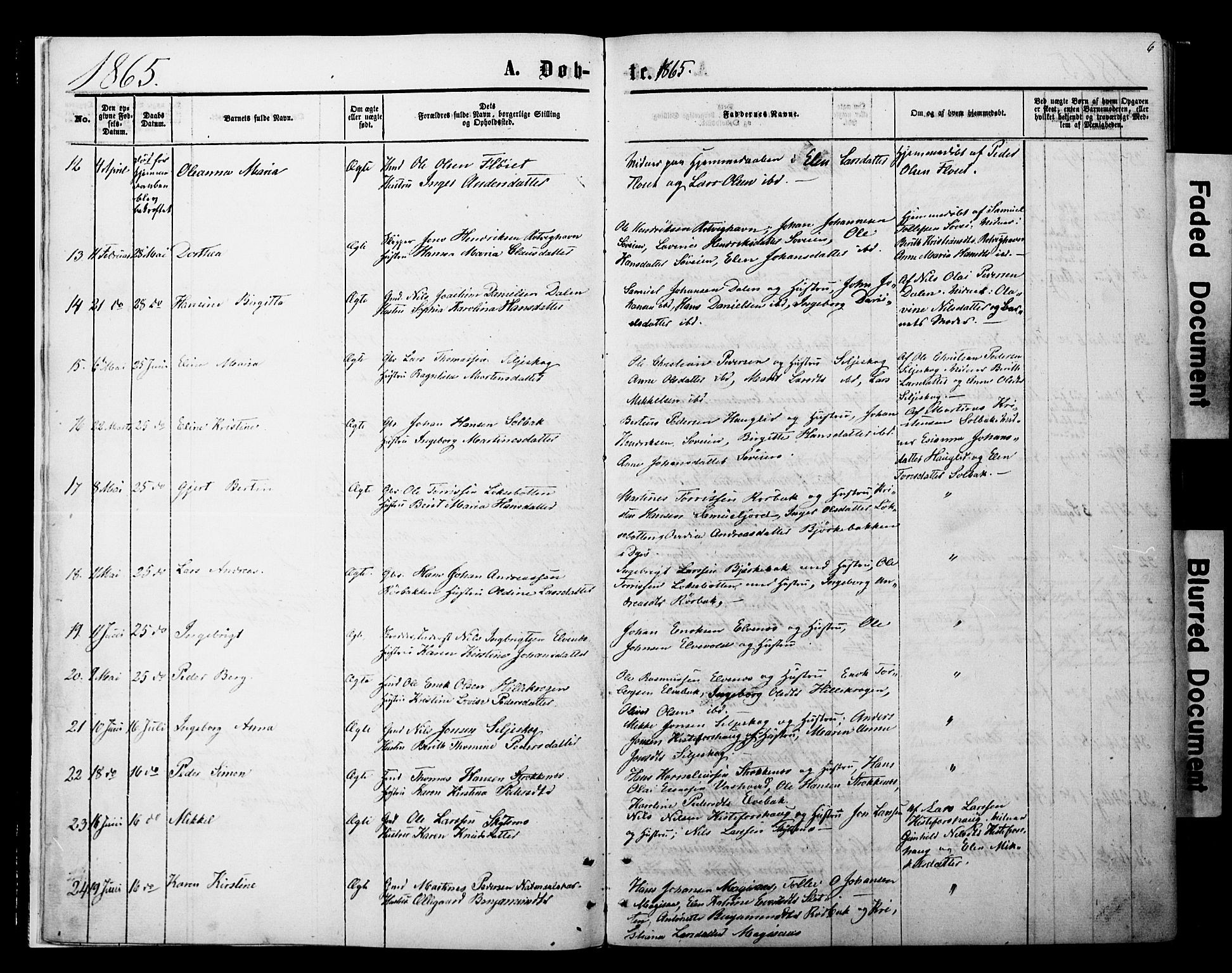Ibestad sokneprestembete, AV/SATØ-S-0077/H/Ha/Haa/L0013kirke: Parish register (official) no. 13, 1865-1879, p. 6