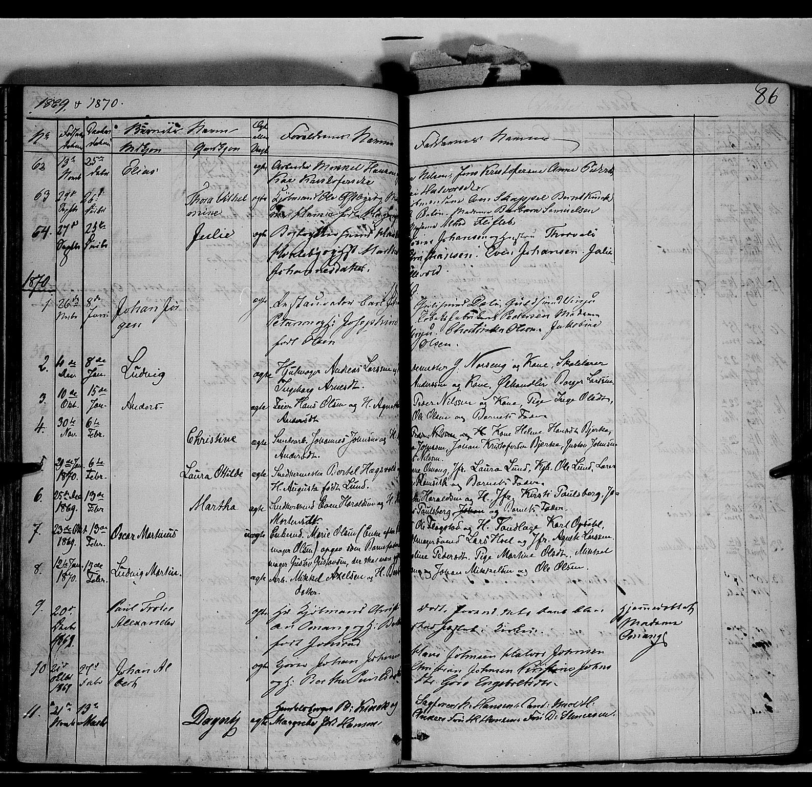 Vang prestekontor, Hedmark, SAH/PREST-008/H/Ha/Haa/L0011: Parish register (official) no. 11, 1852-1877, p. 86