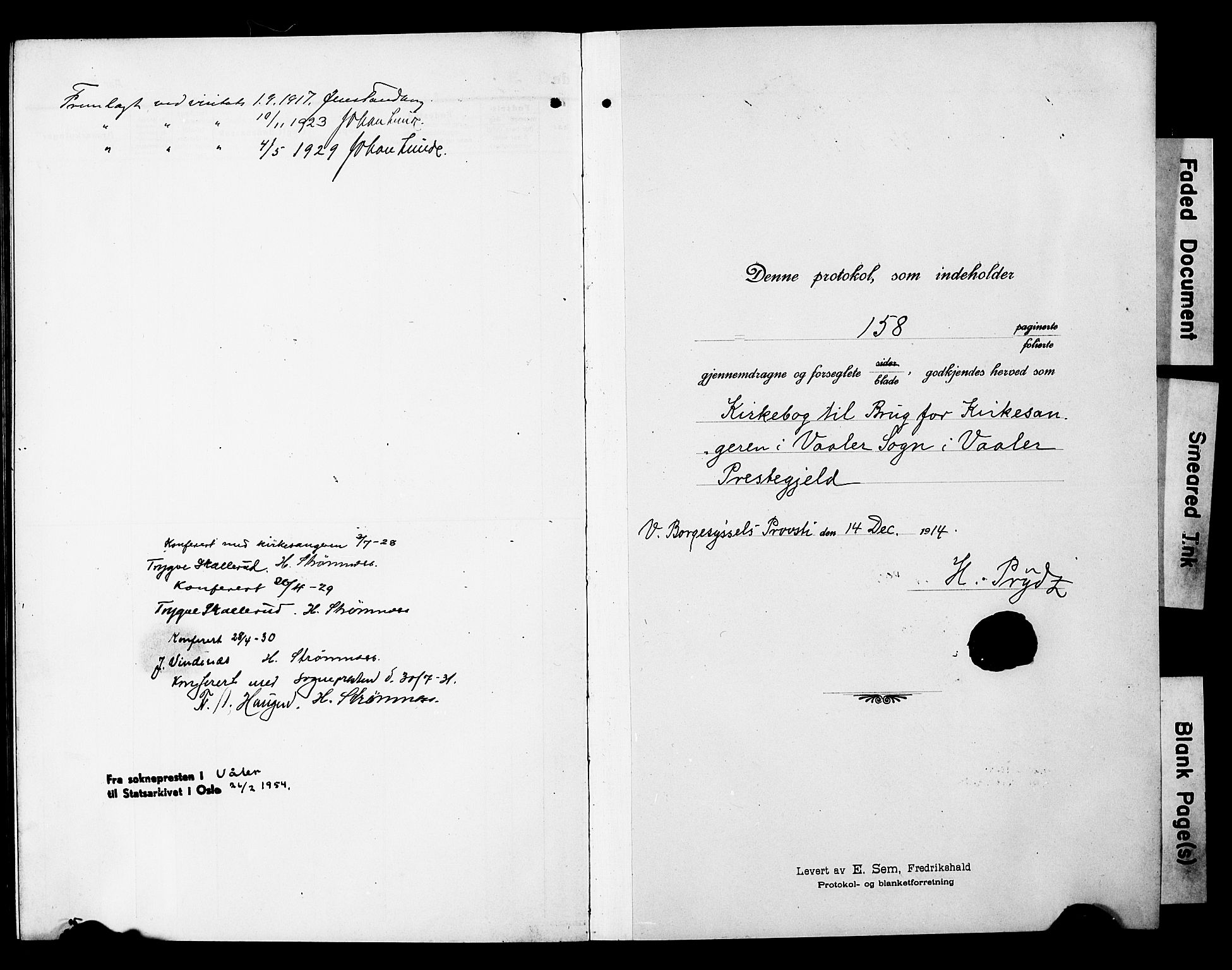 Våler prestekontor Kirkebøker, AV/SAO-A-11083/G/Ga/L0005: Parish register (copy) no. I 5, 1915-1931