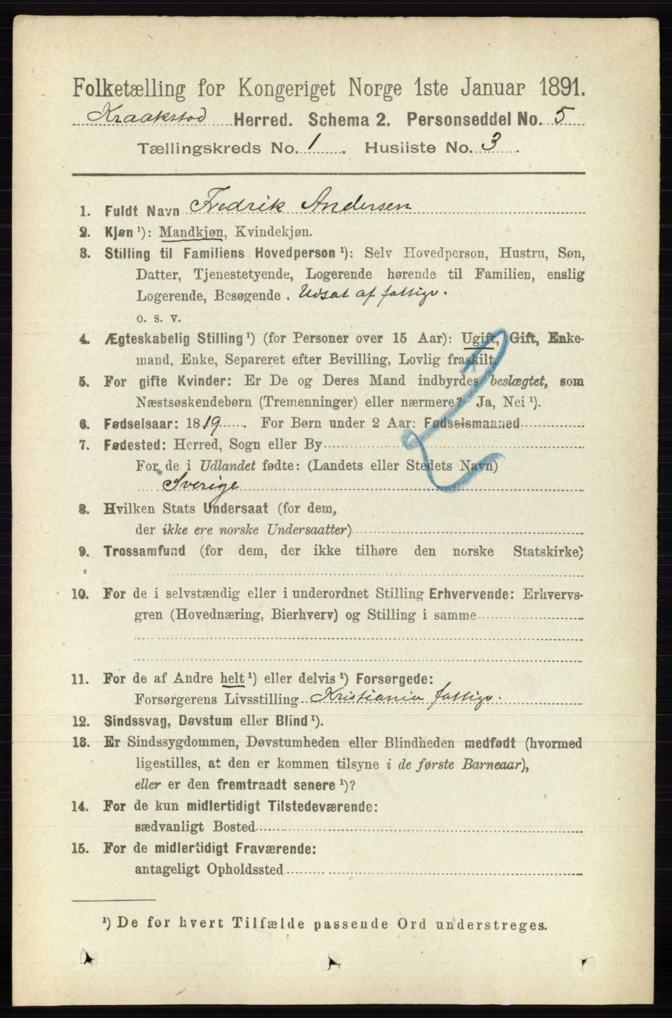 RA, 1891 census for 0212 Kråkstad, 1891, p. 131