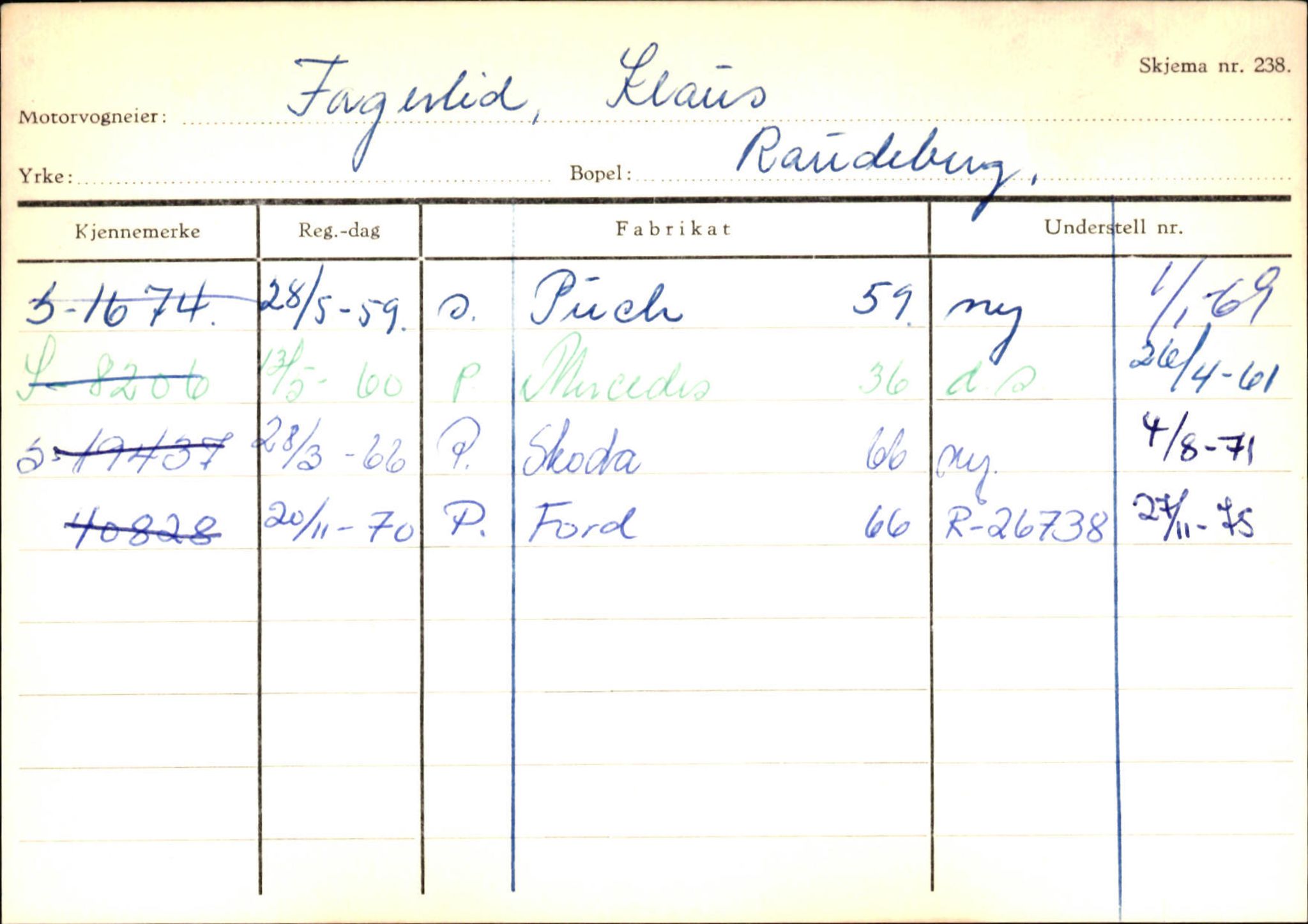 Statens vegvesen, Sogn og Fjordane vegkontor, SAB/A-5301/4/F/L0144: Registerkort Vågsøy A-R, 1945-1975, p. 506