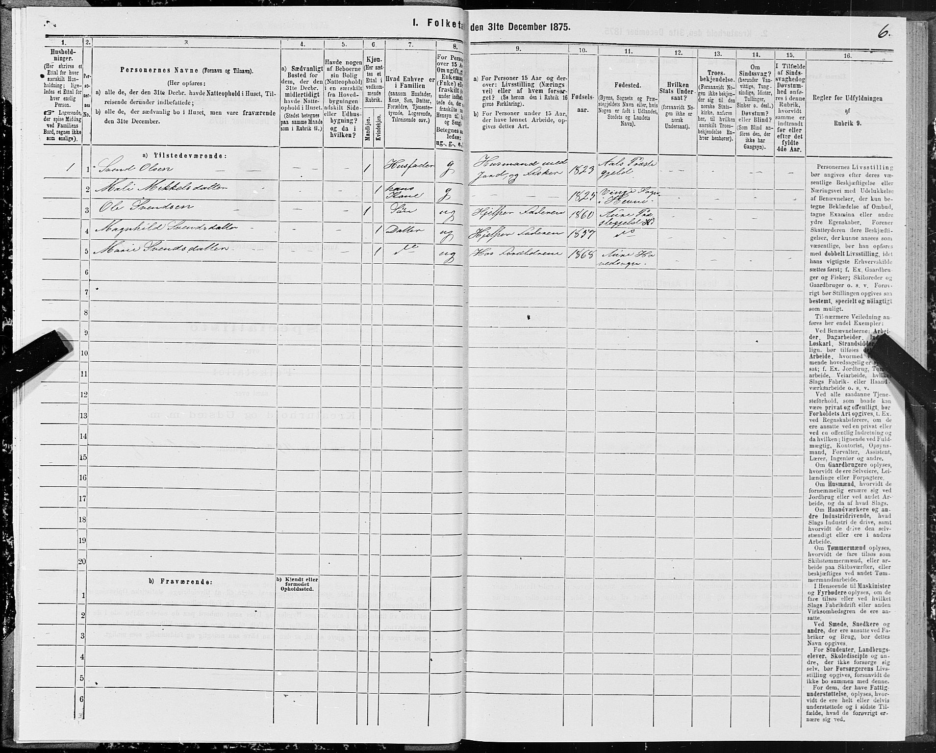 SAT, 1875 census for 1569P Aure, 1875, p. 2006