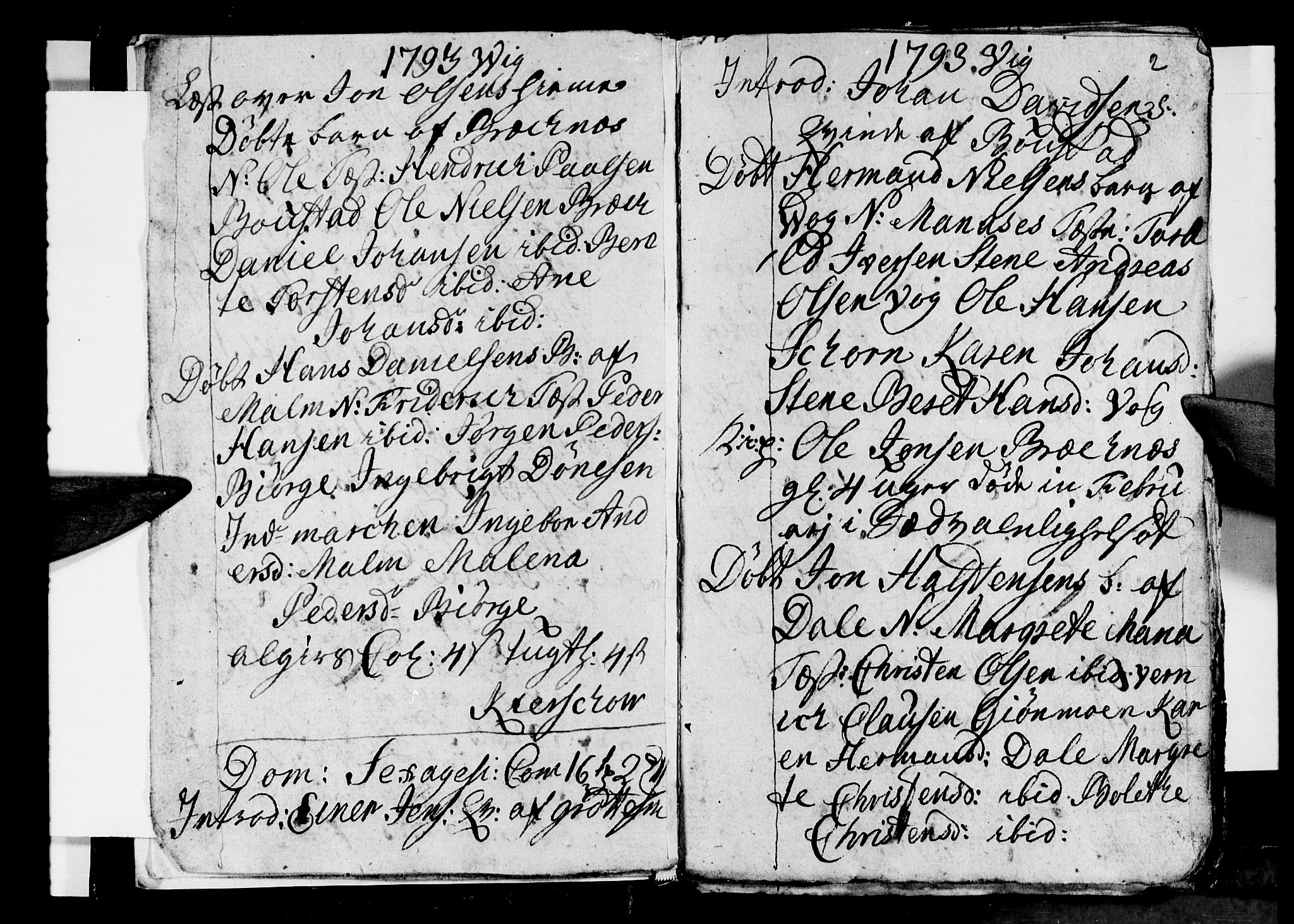 Ministerialprotokoller, klokkerbøker og fødselsregistre - Nordland, AV/SAT-A-1459/812/L0184: Parish register (copy) no. 812C02, 1793-1809, p. 2