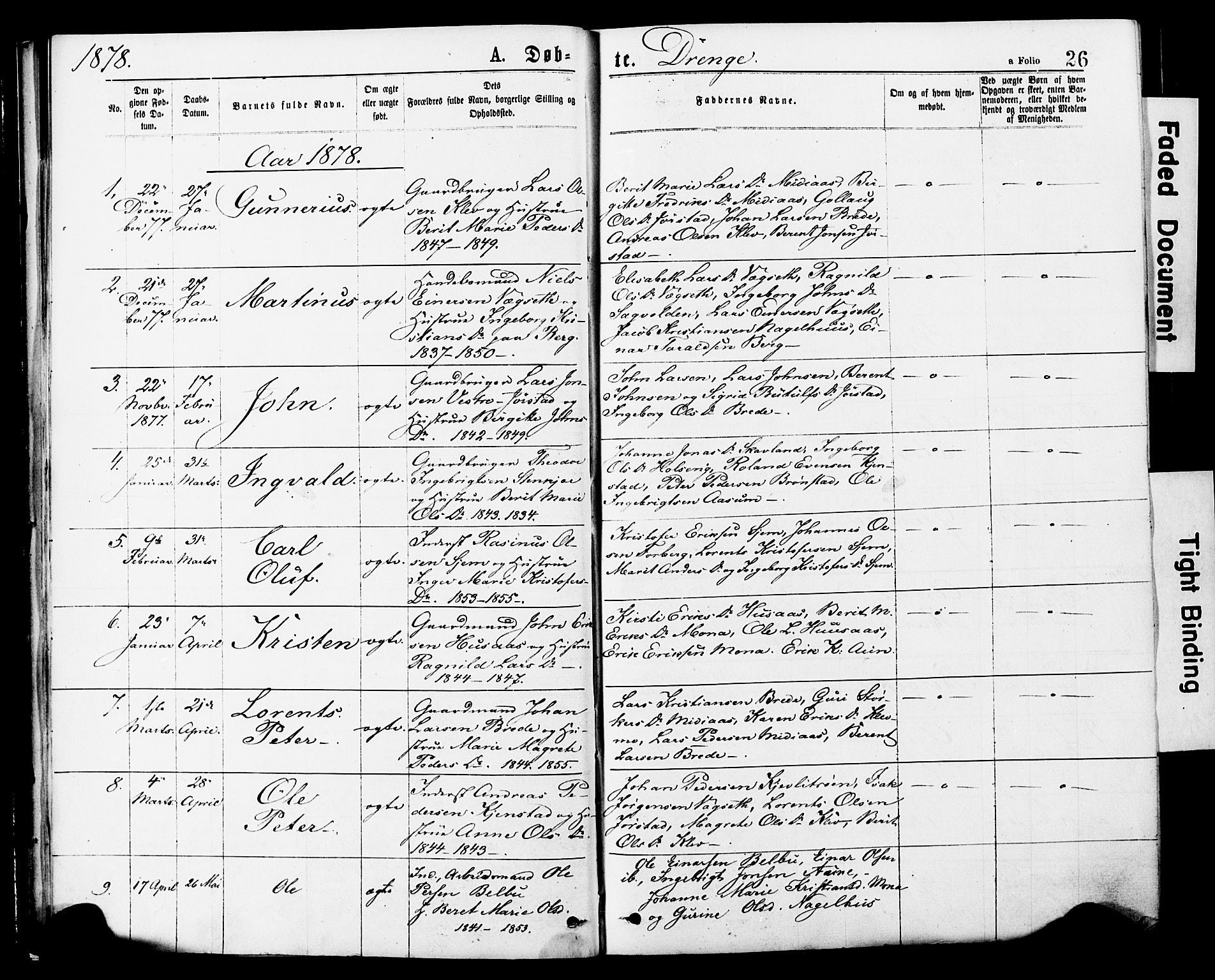 Ministerialprotokoller, klokkerbøker og fødselsregistre - Nord-Trøndelag, SAT/A-1458/749/L0473: Parish register (official) no. 749A07, 1873-1887, p. 26