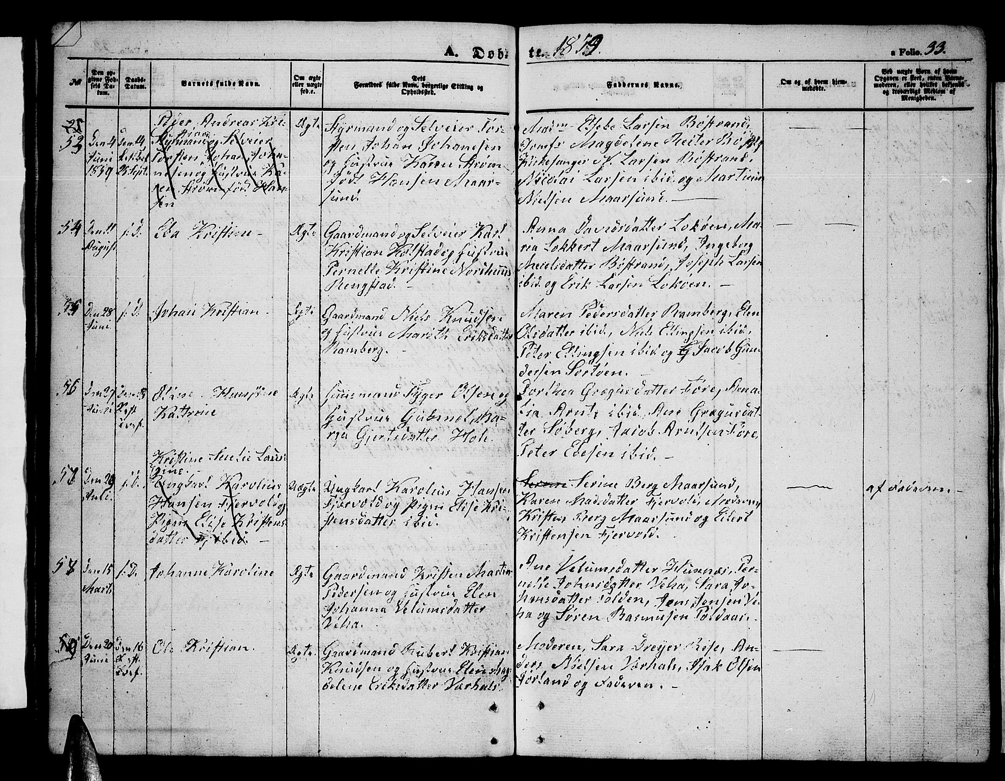 Ministerialprotokoller, klokkerbøker og fødselsregistre - Nordland, AV/SAT-A-1459/891/L1313: Parish register (copy) no. 891C02, 1856-1870, p. 33