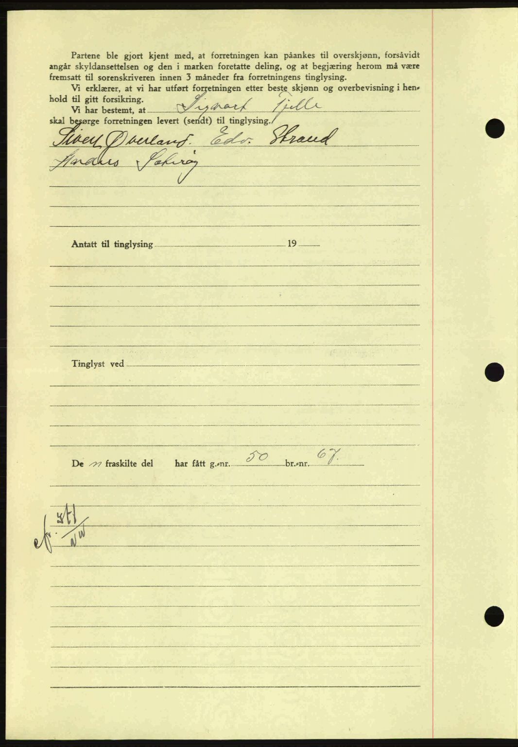 Nordmøre sorenskriveri, AV/SAT-A-4132/1/2/2Ca: Mortgage book no. A93, 1942-1942, Diary no: : 2052/1942