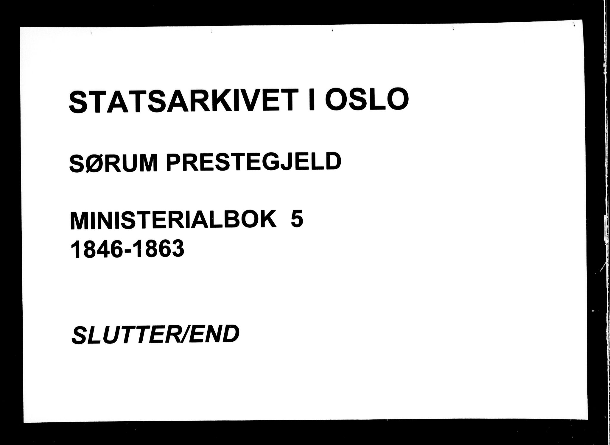 Sørum prestekontor Kirkebøker, AV/SAO-A-10303/F/Fa/L0005: Parish register (official) no. I 5, 1846-1863