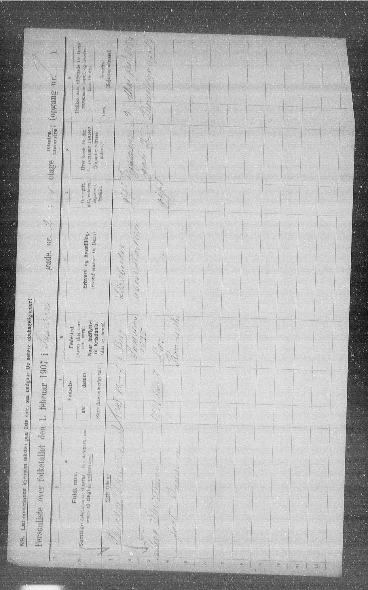 OBA, Municipal Census 1907 for Kristiania, 1907, p. 56587