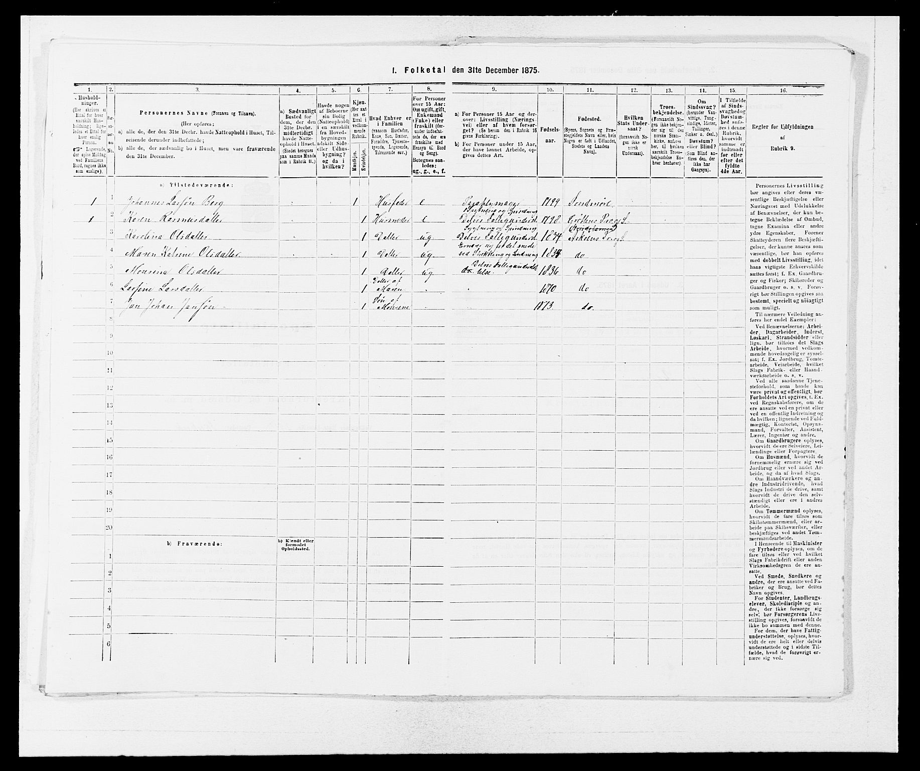 SAB, 1875 census for 1247P Askøy, 1875, p. 1149