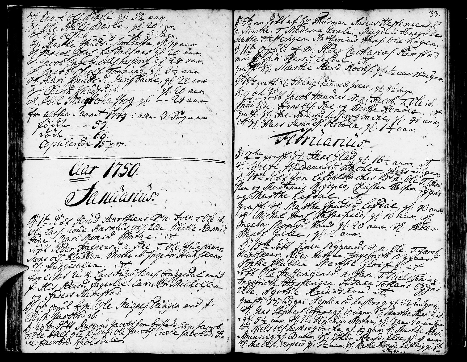 Davik sokneprestembete, SAB/A-79701/H/Haa/Haaa/L0002: Parish register (official) no. A 2, 1742-1816, p. 33