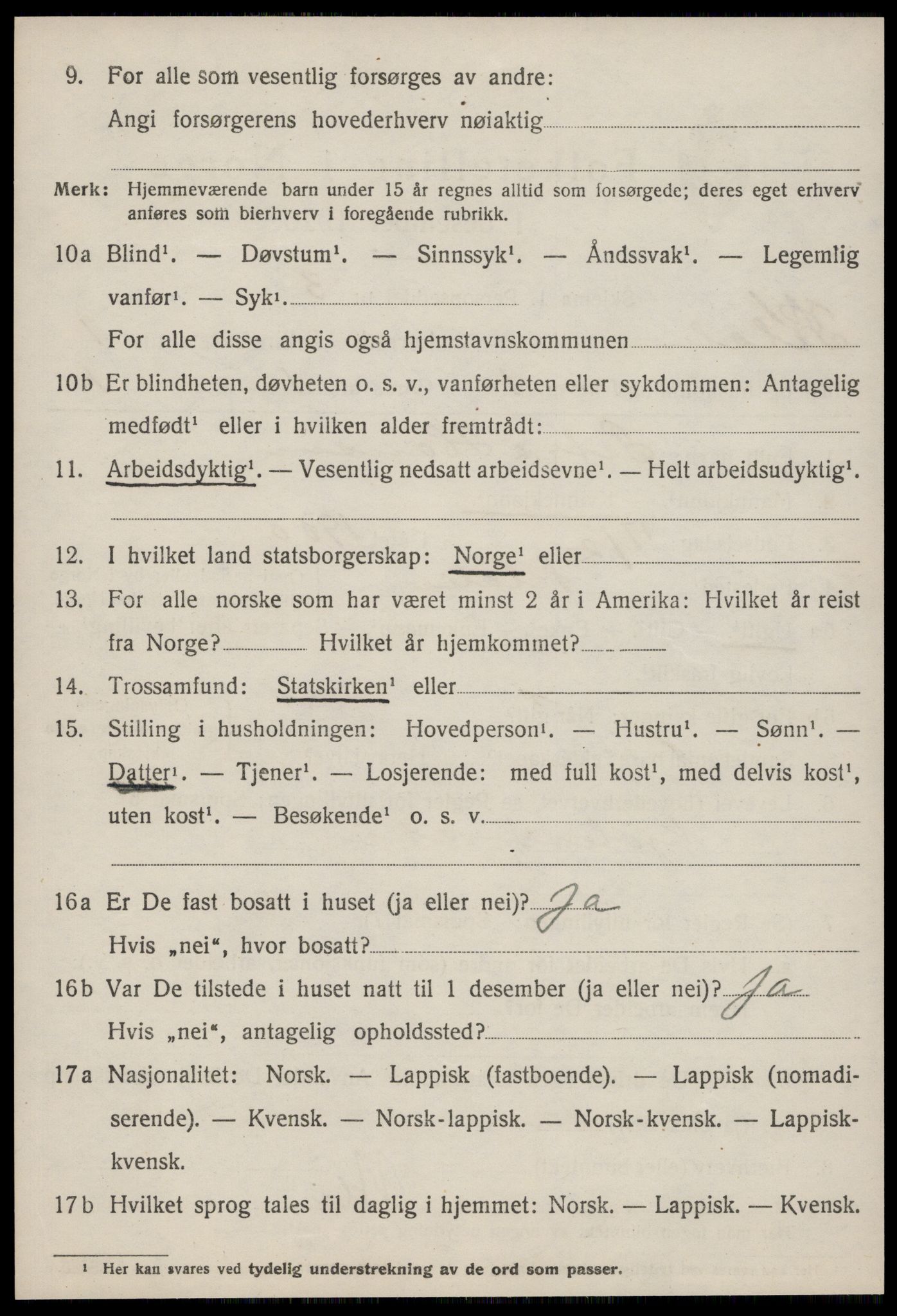 SAT, 1920 census for Klæbu, 1920, p. 357