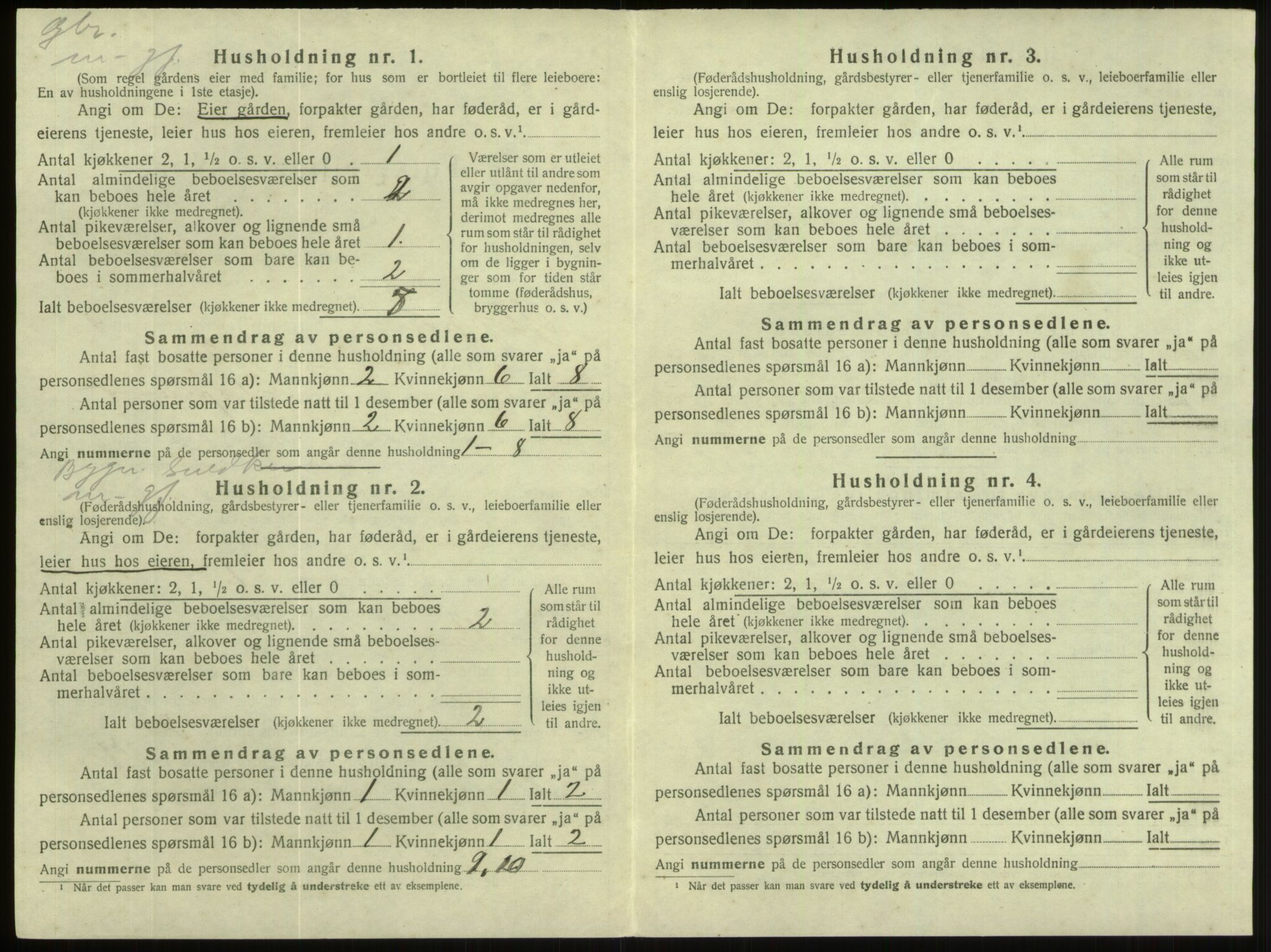 SAB, 1920 census for Gloppen, 1920, p. 642