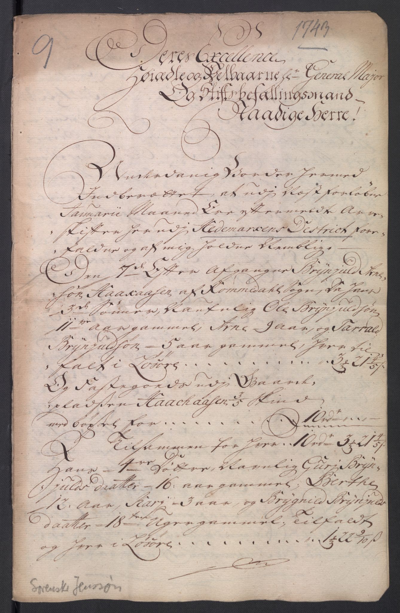 Kristiania stiftamt, SAO/A-10386/E/Ed/Edp/L0004: Sorenskrivere, 1743-1750, p. 4