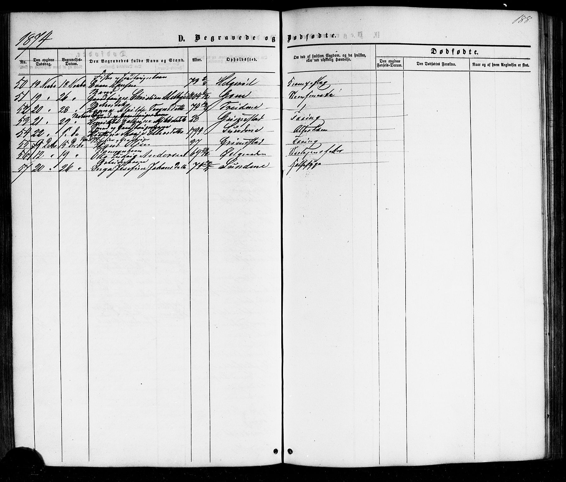 Nøtterøy kirkebøker, SAKO/A-354/G/Gb/L0001: Parish register (copy) no. II 1, 1856-1874, p. 188