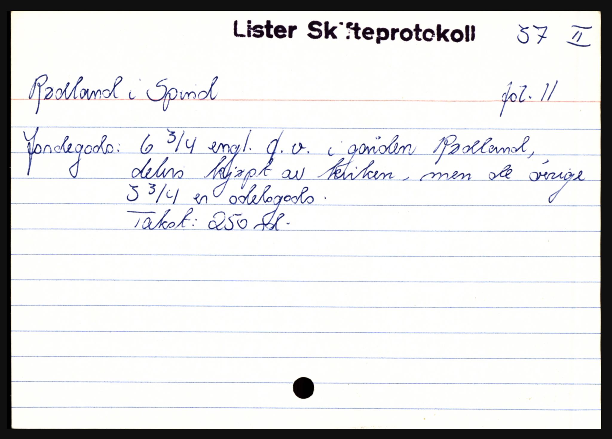 Lister sorenskriveri, AV/SAK-1221-0003/H, p. 31029