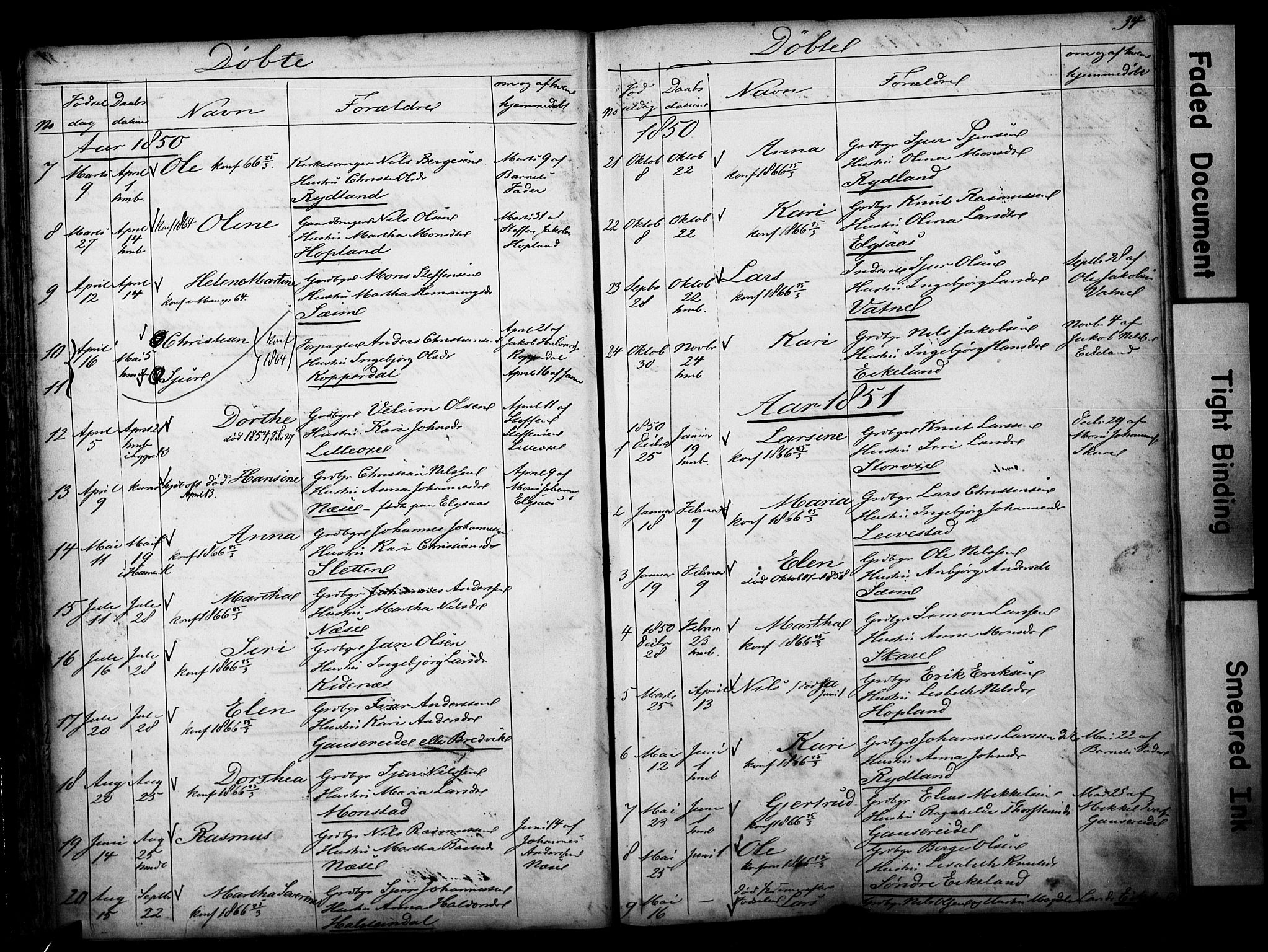 Alversund Sokneprestembete, SAB/A-73901/H/Ha/Hab: Parish register (copy) no. D 1, 1800-1870, p. 34