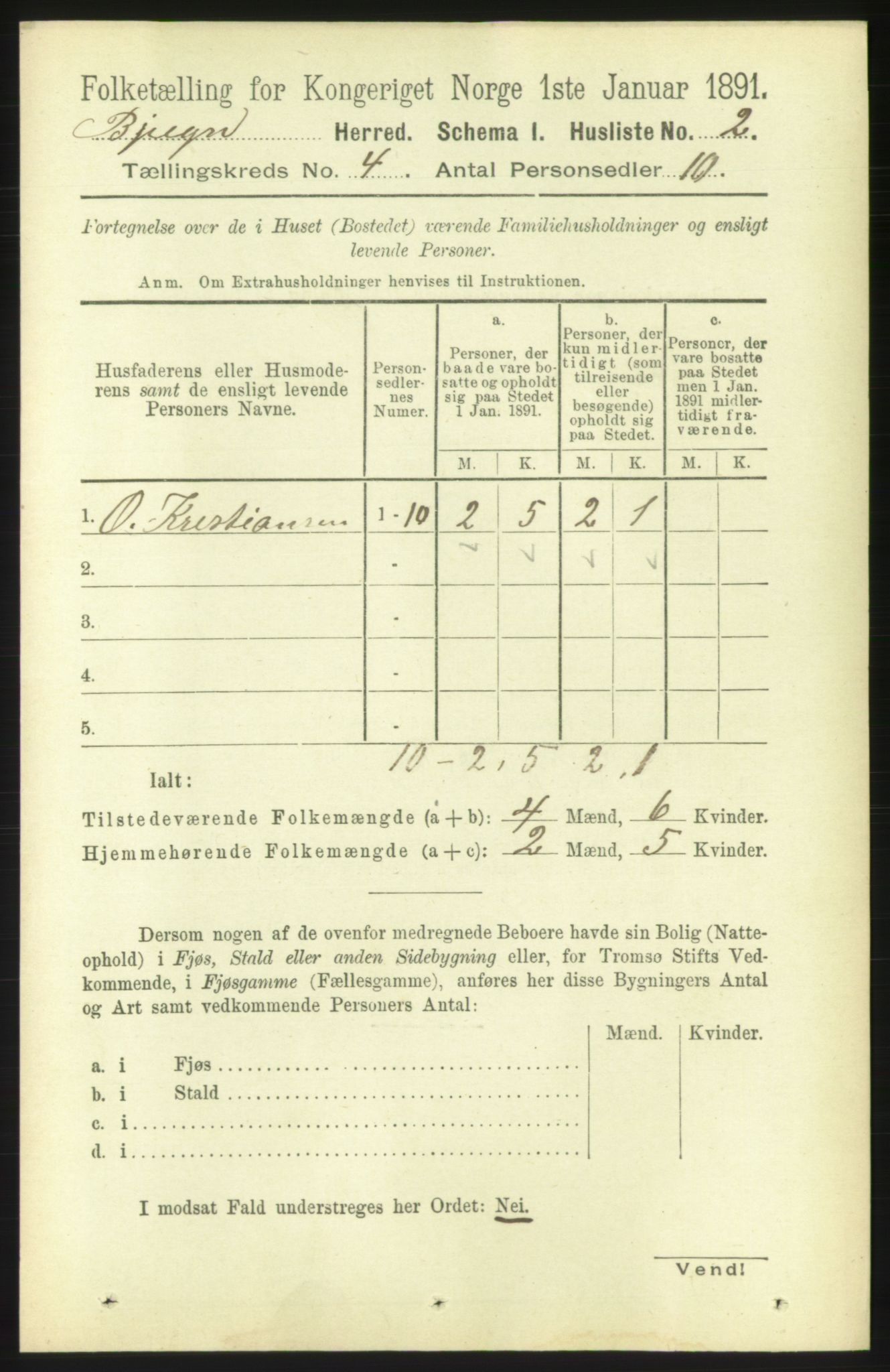 RA, 1891 census for 1627 Bjugn, 1891, p. 917