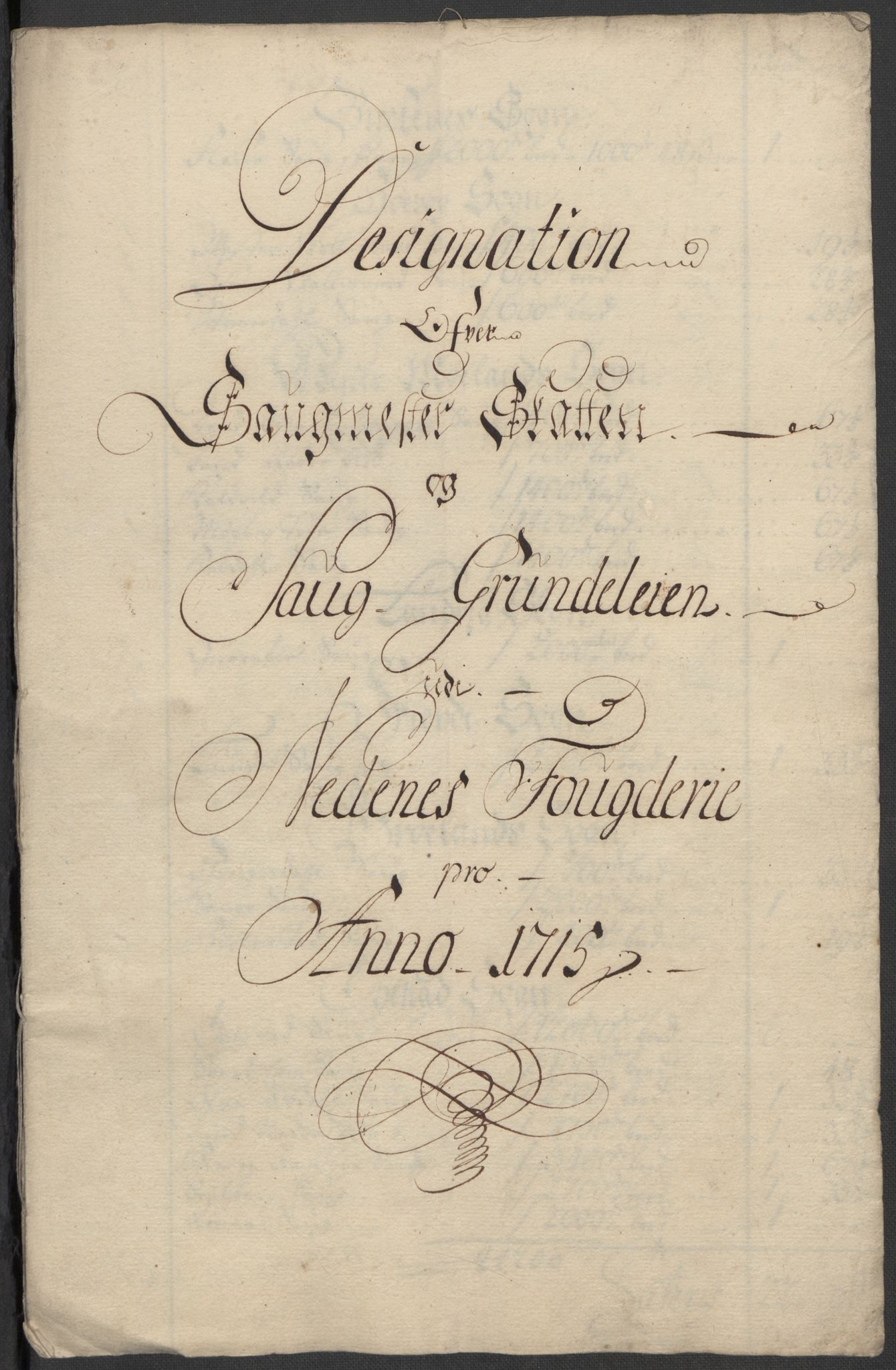 Rentekammeret inntil 1814, Reviderte regnskaper, Fogderegnskap, AV/RA-EA-4092/R39/L2323: Fogderegnskap Nedenes, 1715, p. 28