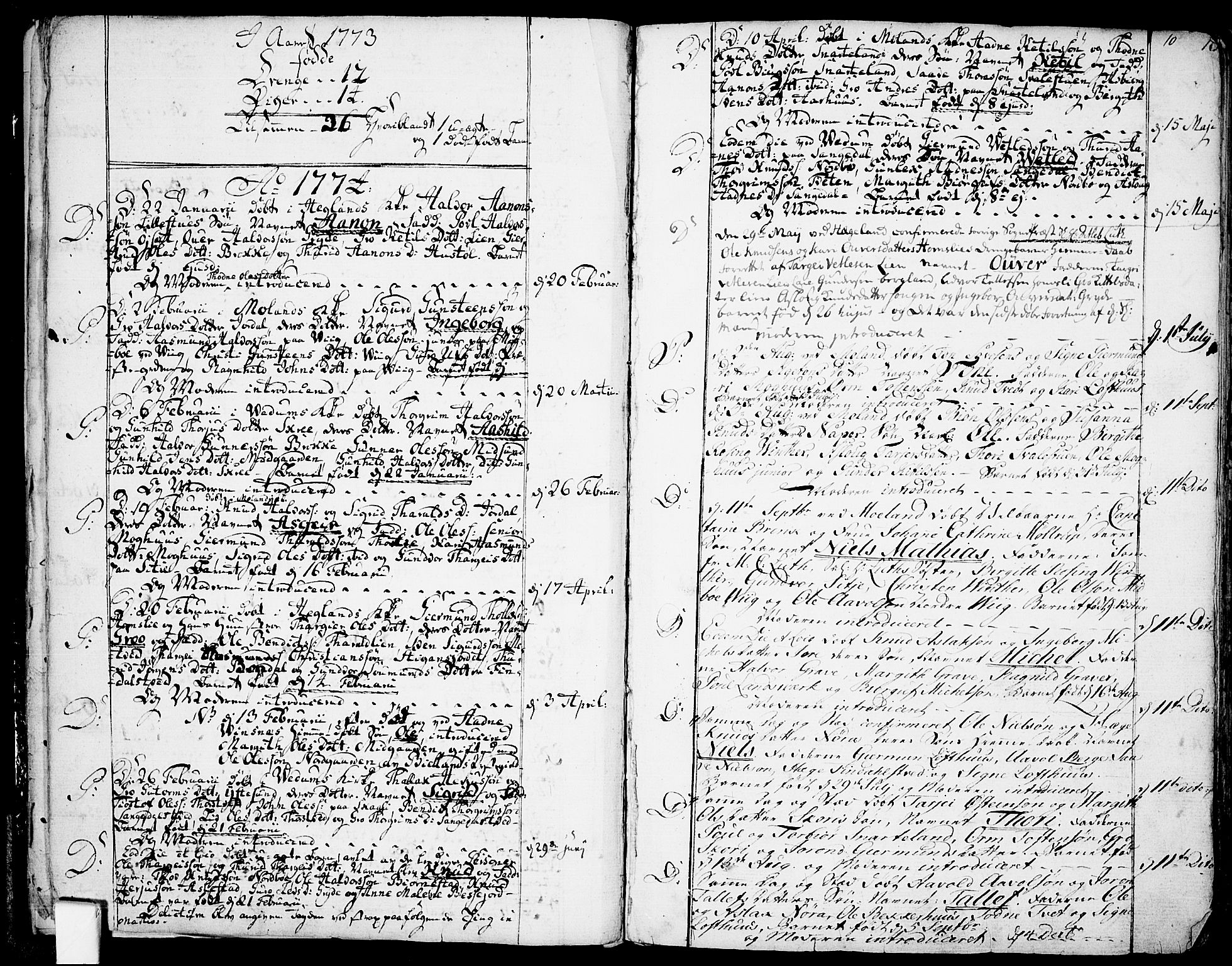 Fyresdal kirkebøker, SAKO/A-263/F/Fa/L0002: Parish register (official) no. I 2, 1769-1814, p. 10