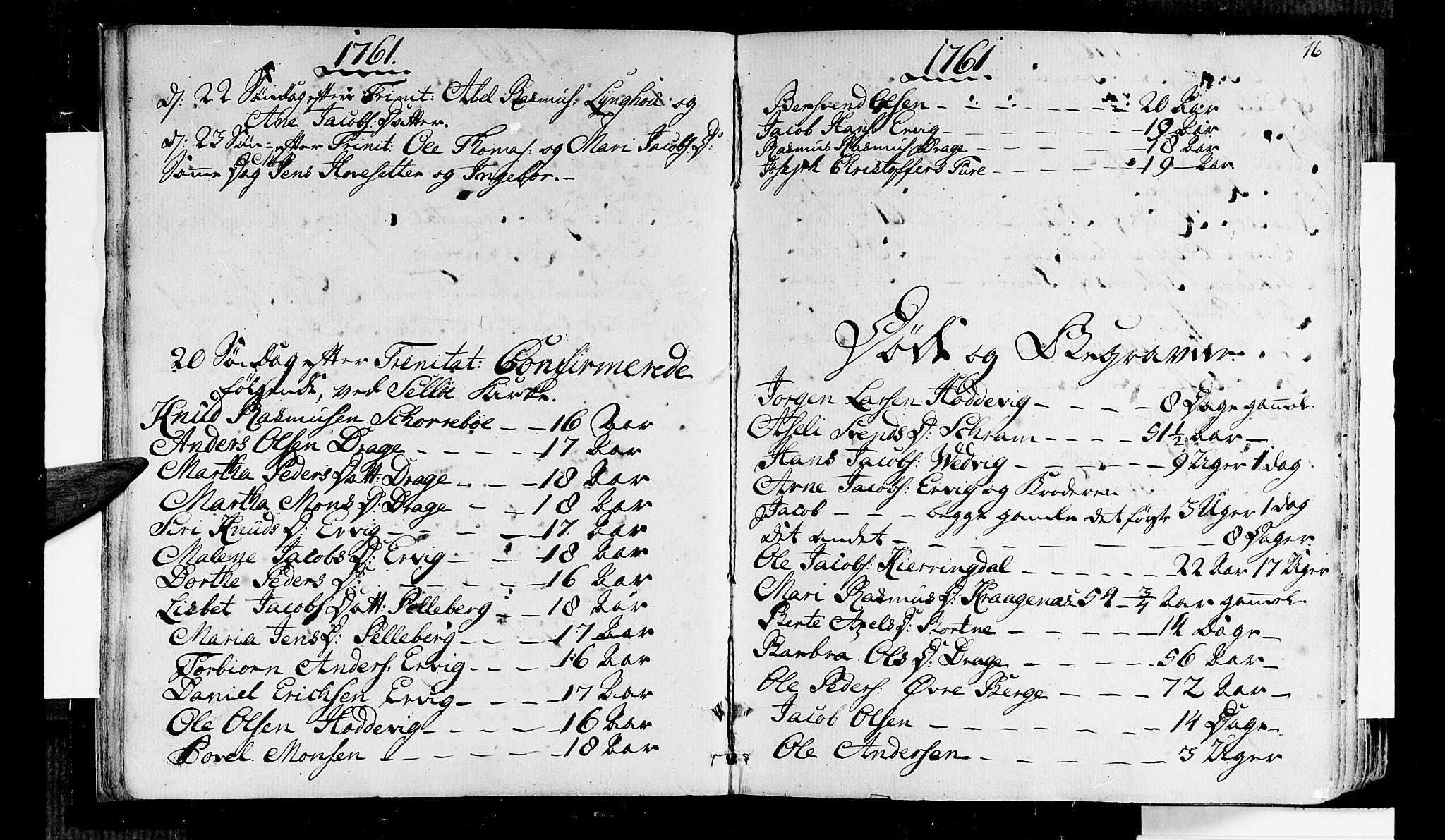 Selje sokneprestembete, SAB/A-99938/H/Ha/Haa/Haaa: Parish register (official) no. A 5, 1760-1782, p. 16