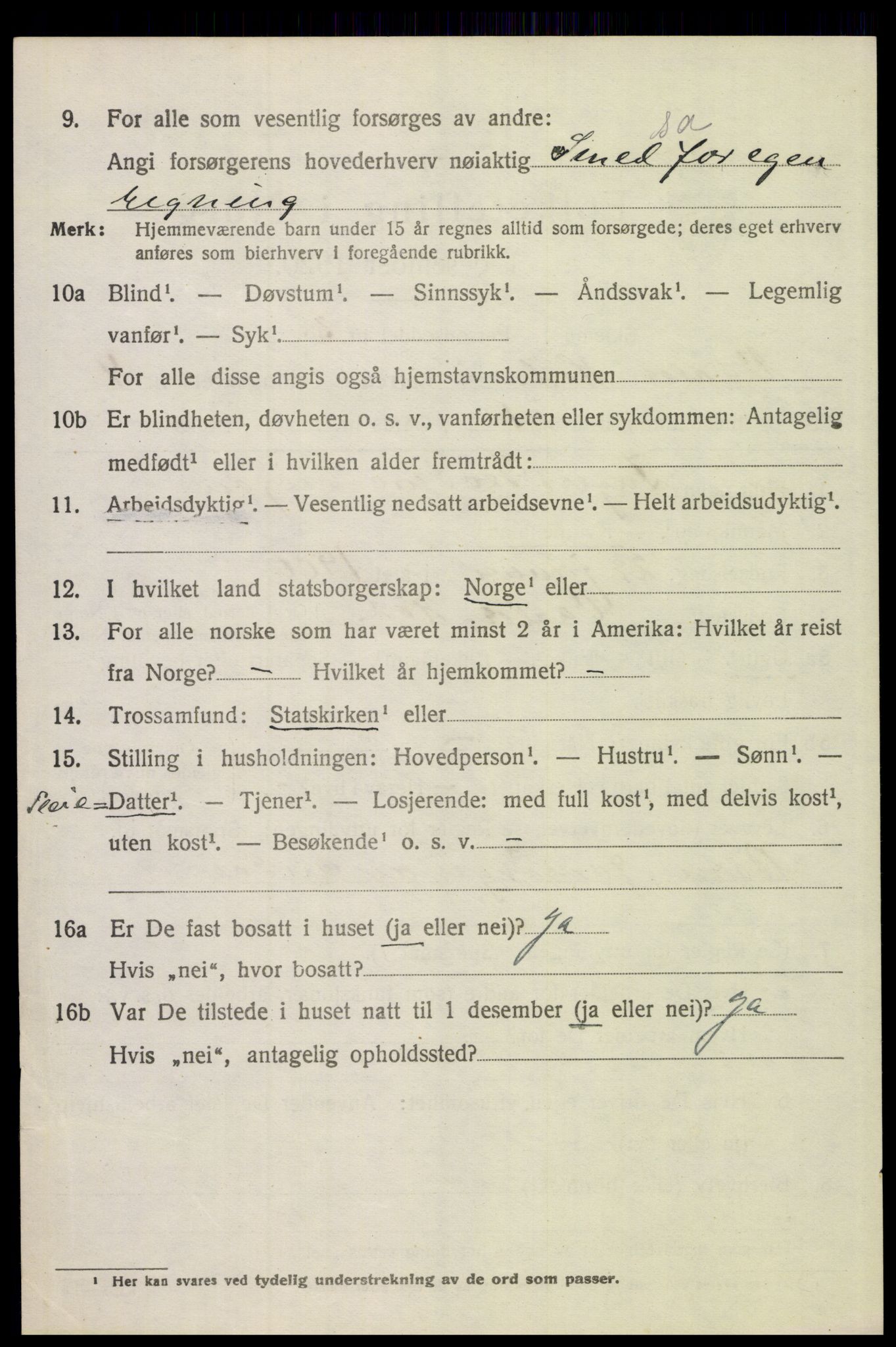 SAH, 1920 census for Våler (Hedmark), 1920, p. 4448