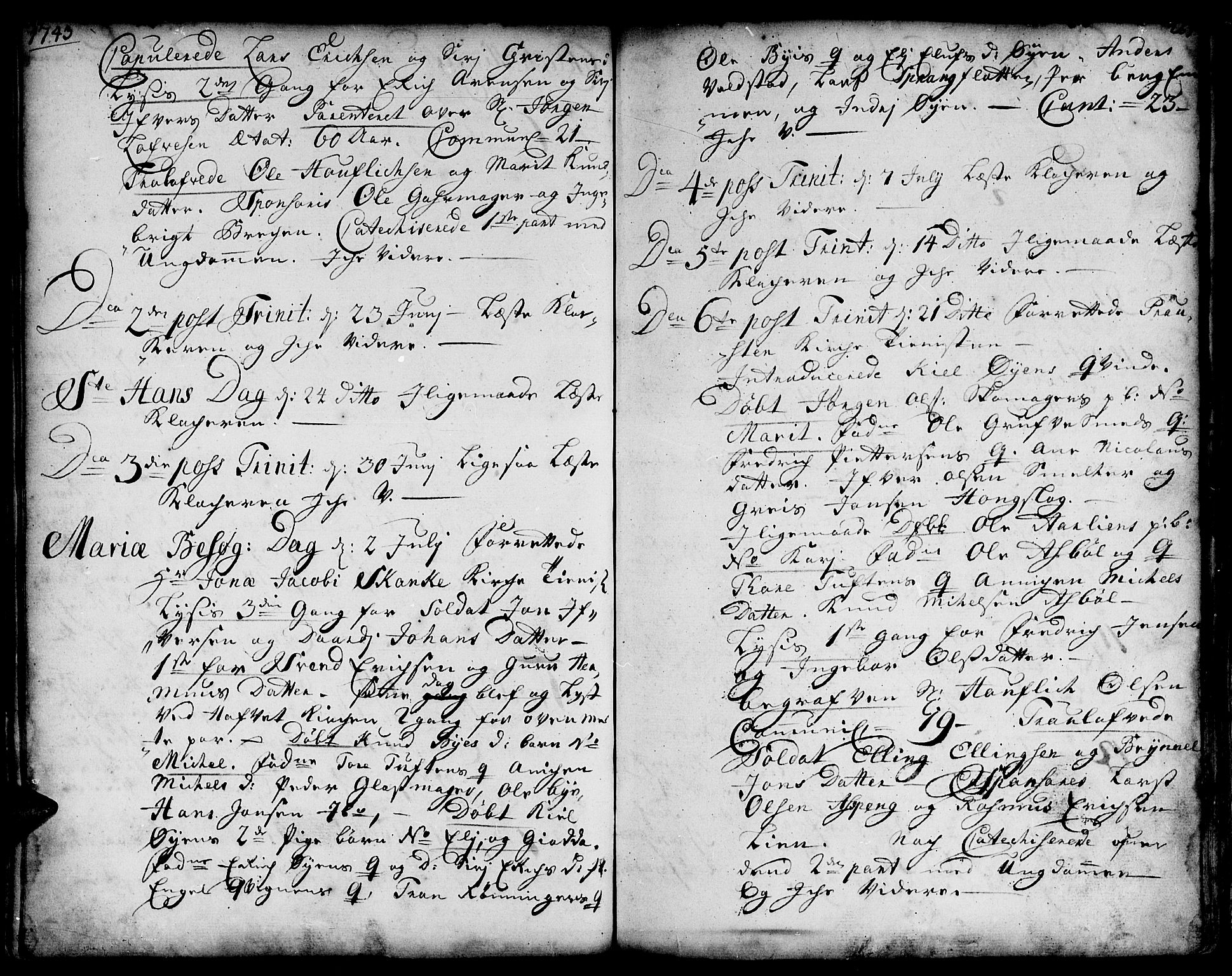 Ministerialprotokoller, klokkerbøker og fødselsregistre - Sør-Trøndelag, SAT/A-1456/671/L0839: Parish register (official) no. 671A01, 1730-1755, p. 264-265