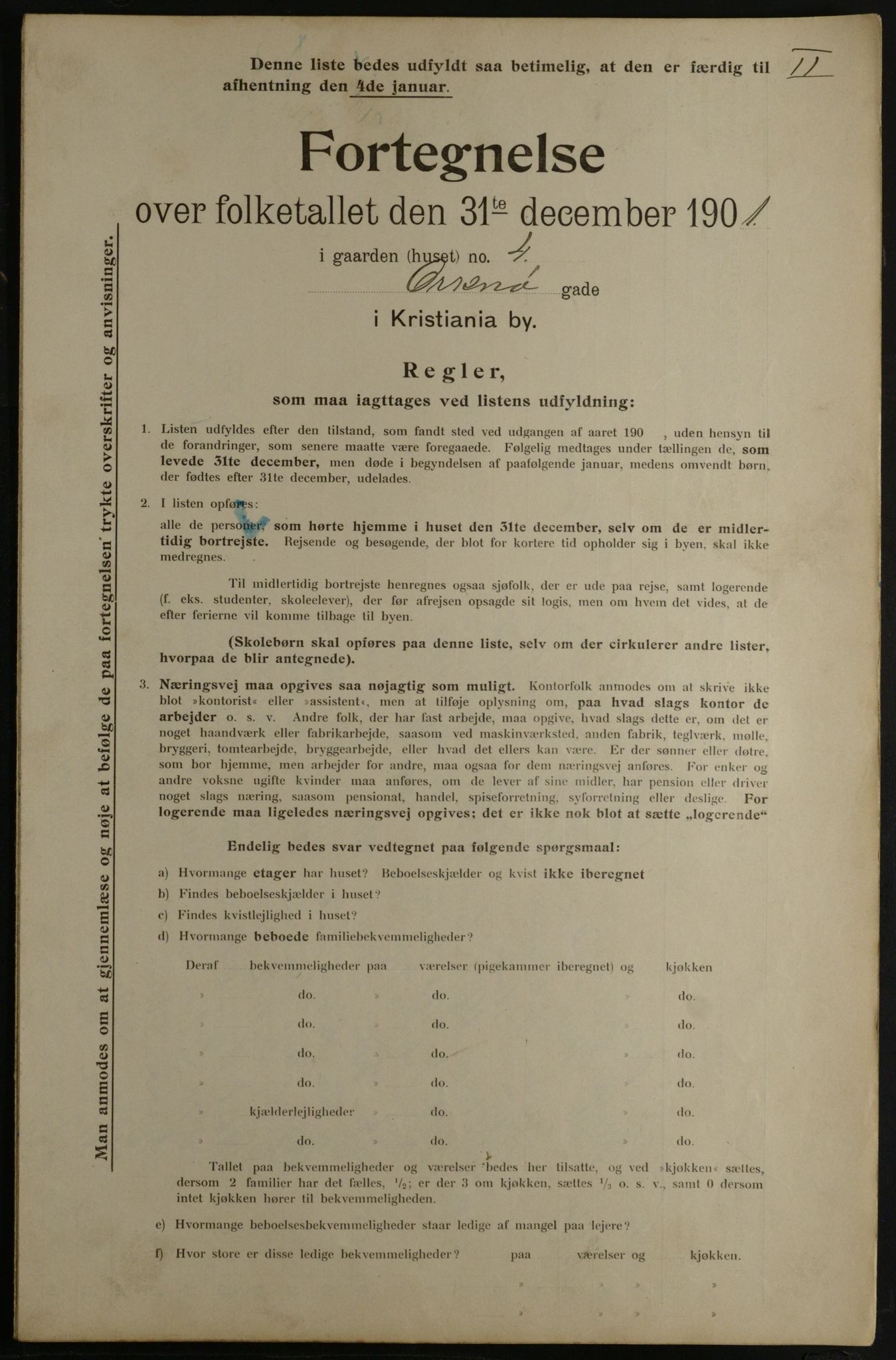 OBA, Municipal Census 1901 for Kristiania, 1901, p. 11622