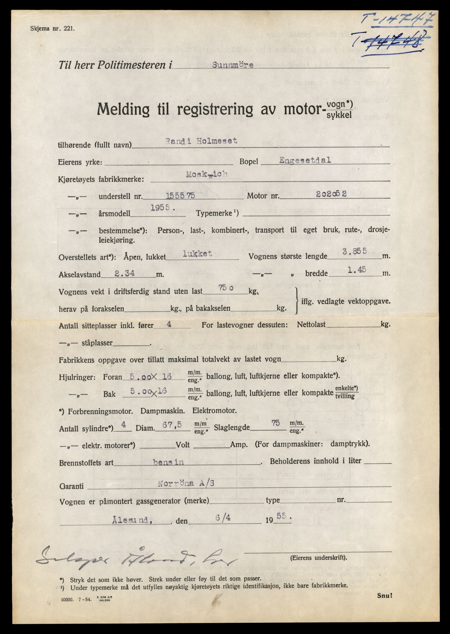 Møre og Romsdal vegkontor - Ålesund trafikkstasjon, AV/SAT-A-4099/F/Fe/L0048: Registreringskort for kjøretøy T 14721 - T 14863, 1927-1998, p. 567