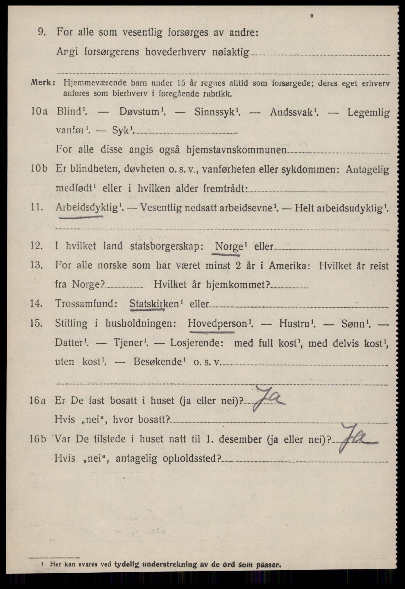 SAT, 1920 census for Borgund, 1920, p. 4995