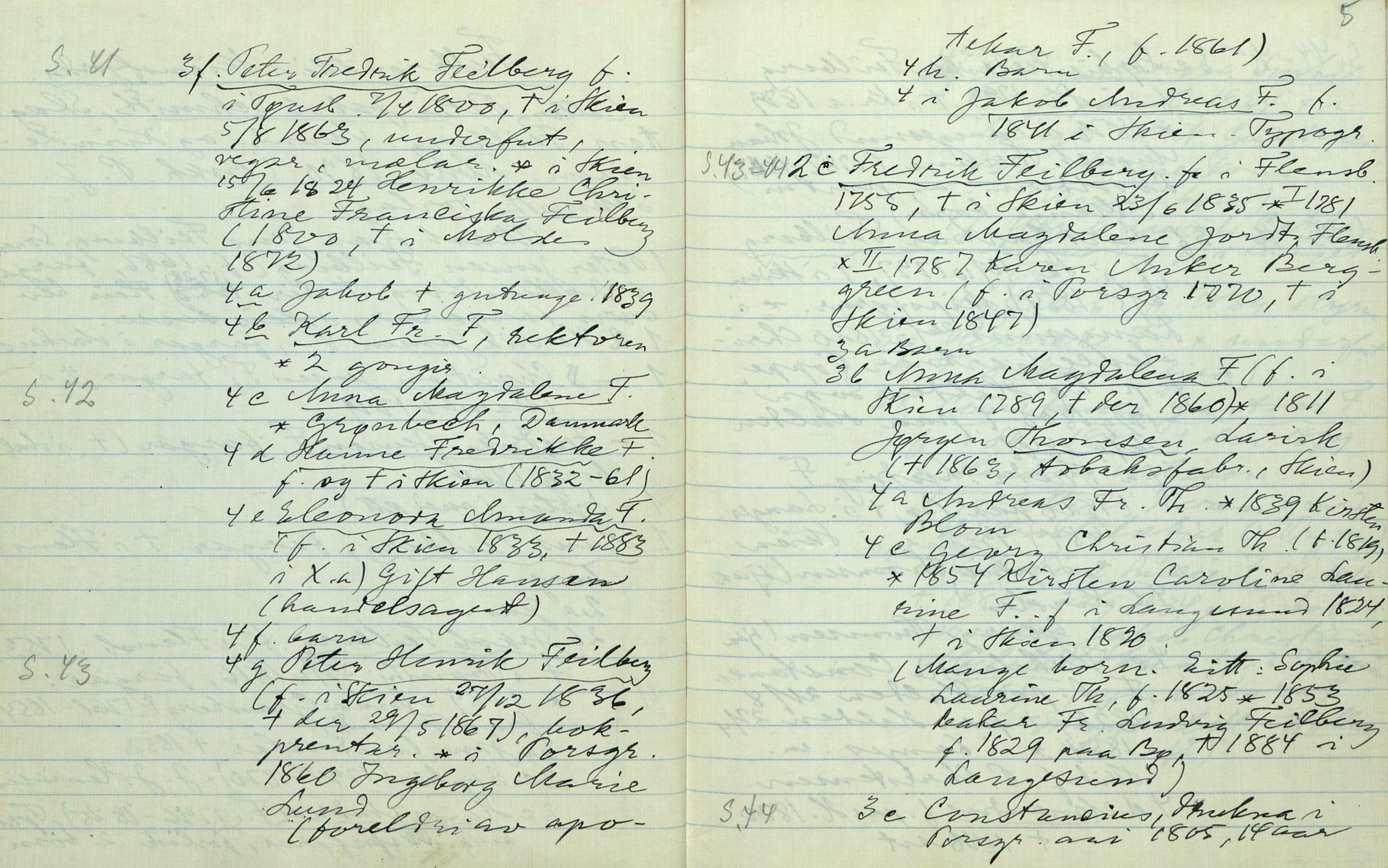 Rikard Berge, TEMU/TGM-A-1003/F/L0014/0004: 471-512 / 474 Notater, 1910-1950, p. 4-5